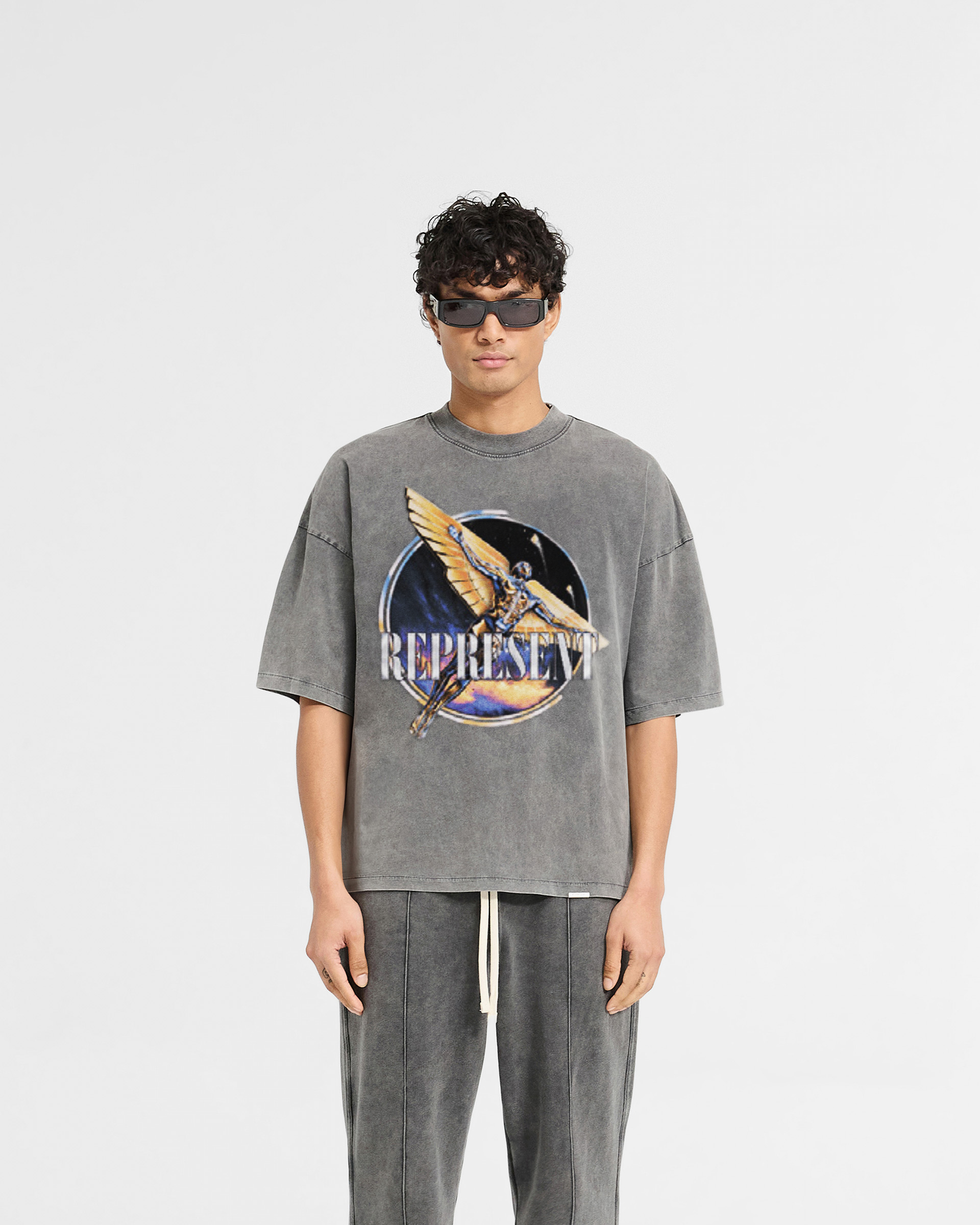 Represent Golden Tour T-Shirt Sun Fade Grey