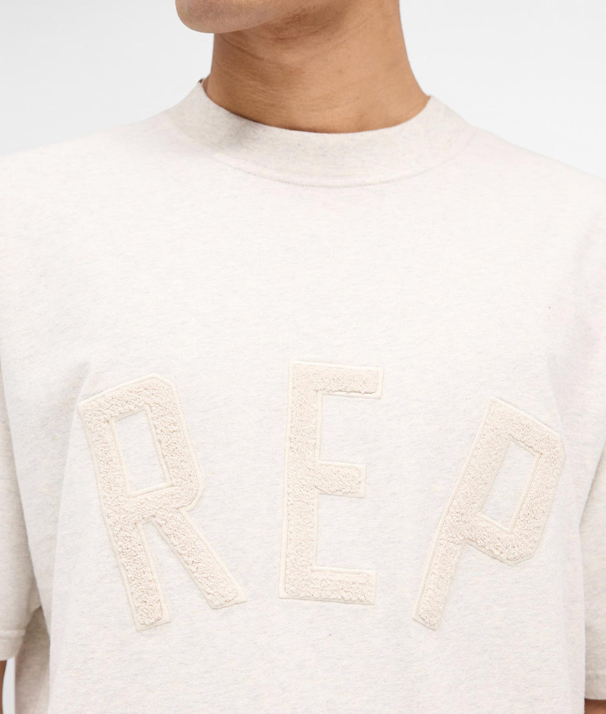 Represent Applique T-Shirt - Cream Marl