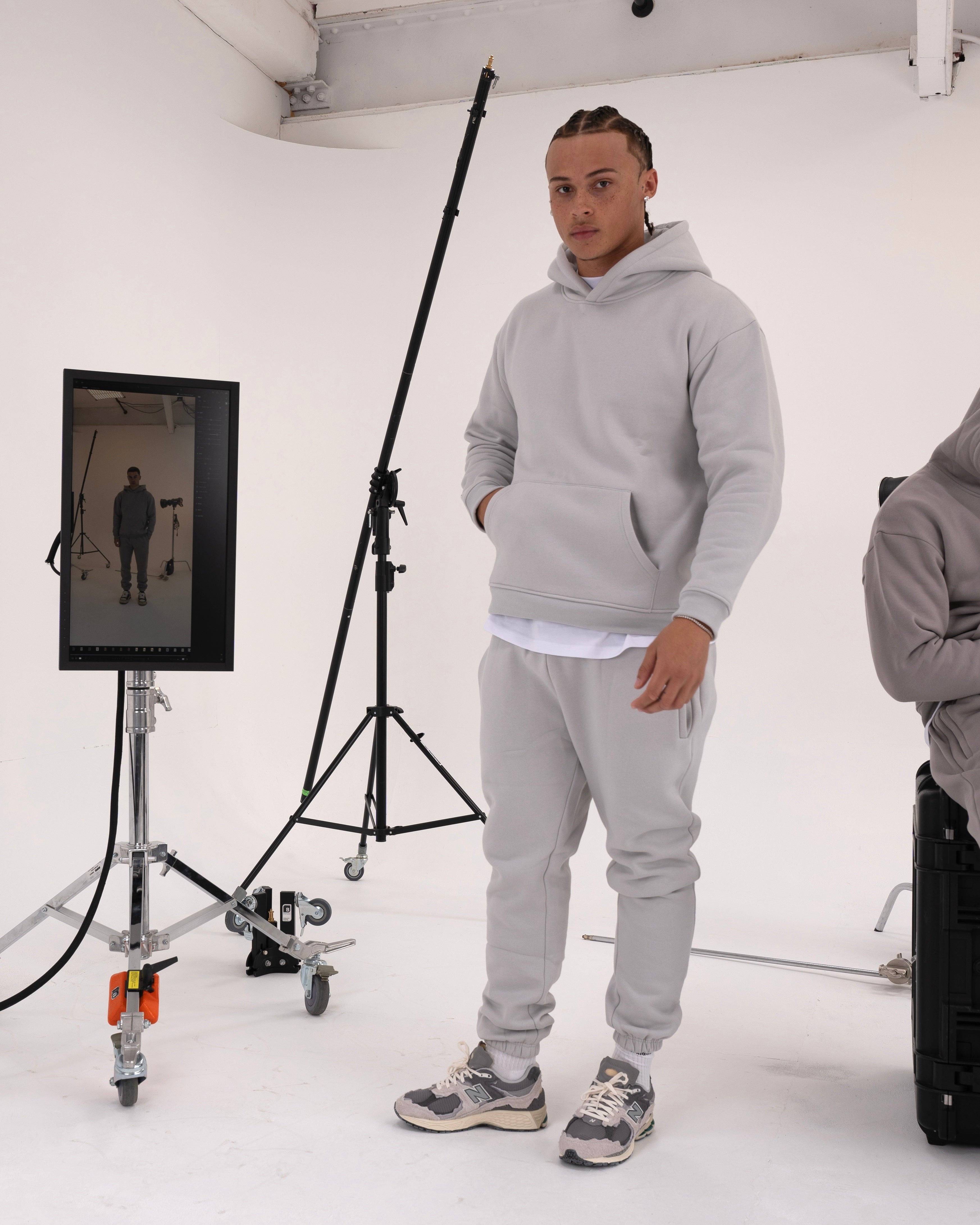 Exceed Blanks Light Grey Mist Relaxed Hoodie