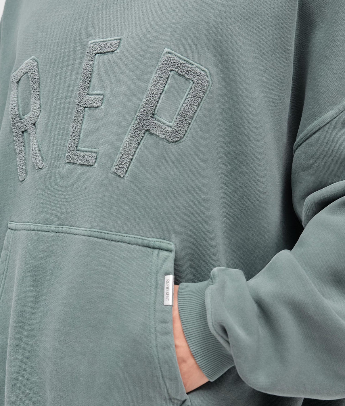 Represent Applique Hoodie - Forest Green