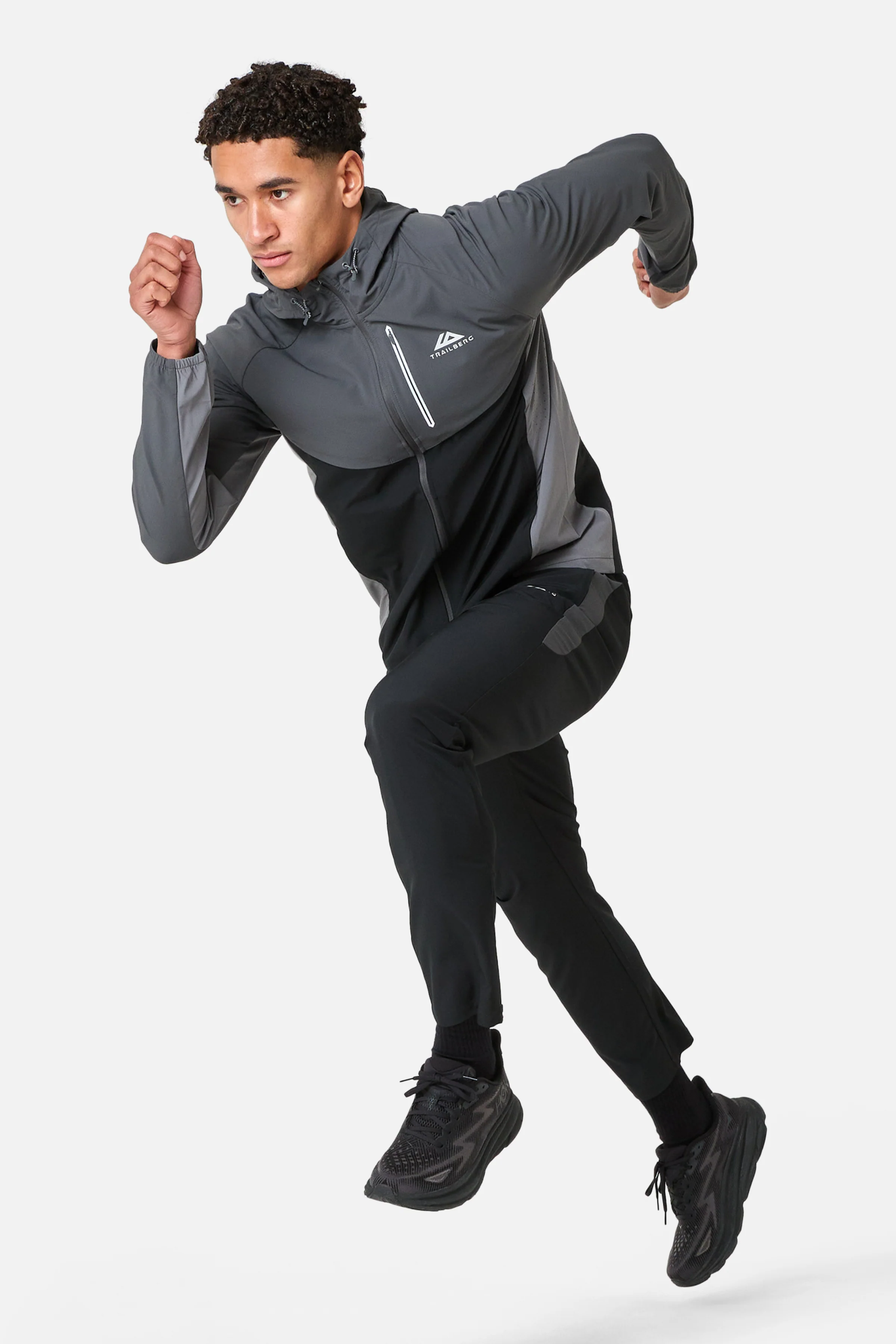 Trailberg SS26 Cloud Tracksuit - Black/Volcano Grey