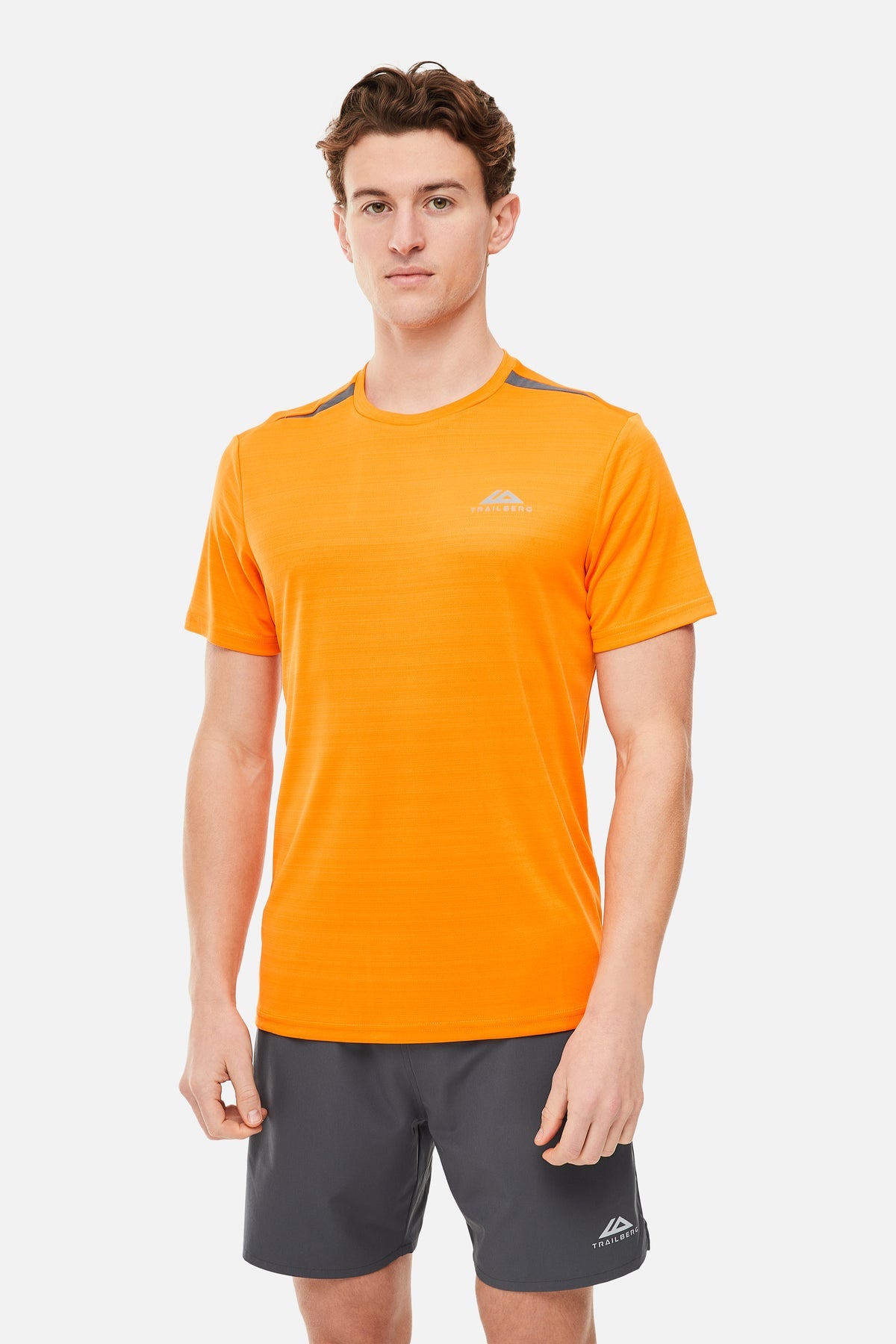 Trailberg SS25 Cloud Tee - Orange/Iron Grey