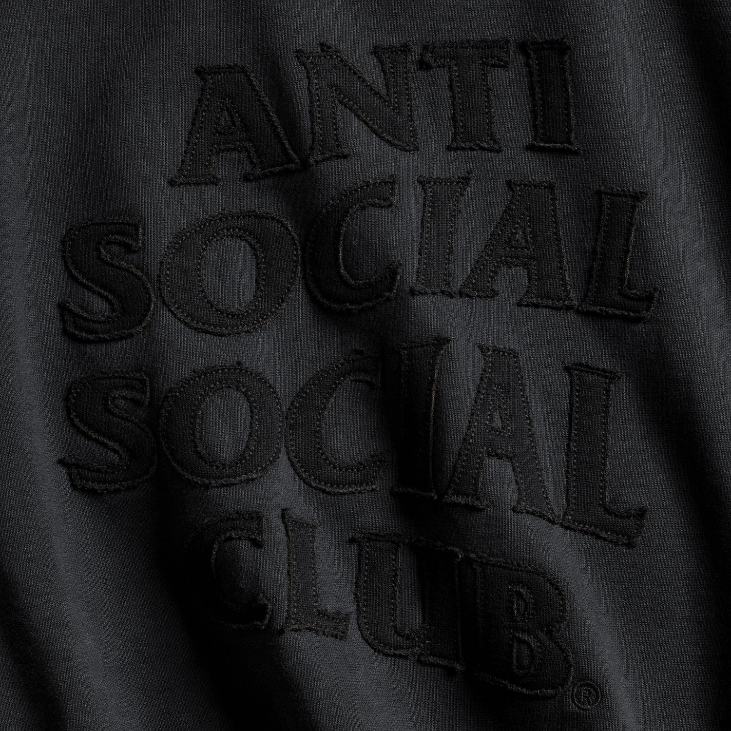 Anti Social Social Club Toned Down Applique Hoodie Faded Black