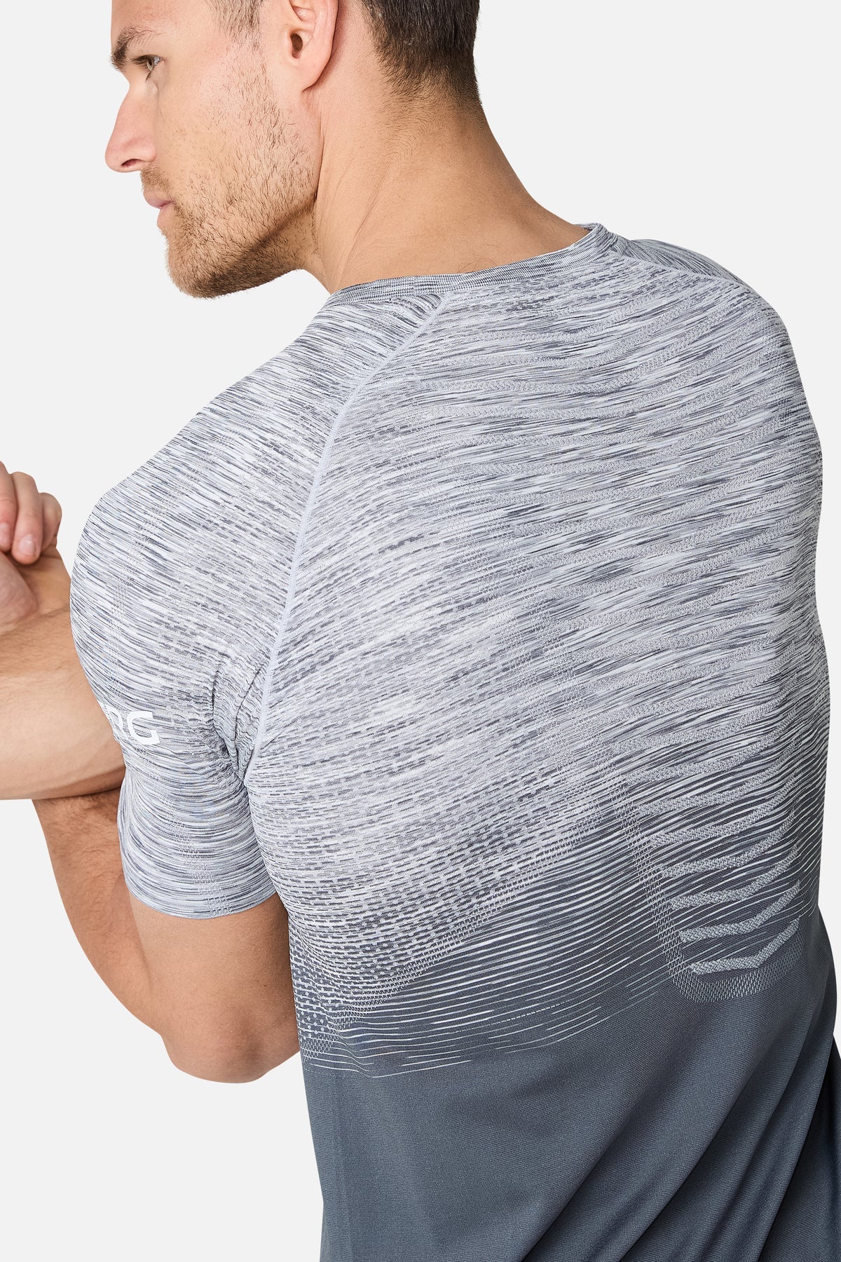 Trailberg Arc Seamless Tee - Graphite Grey/Lunar Grey/White