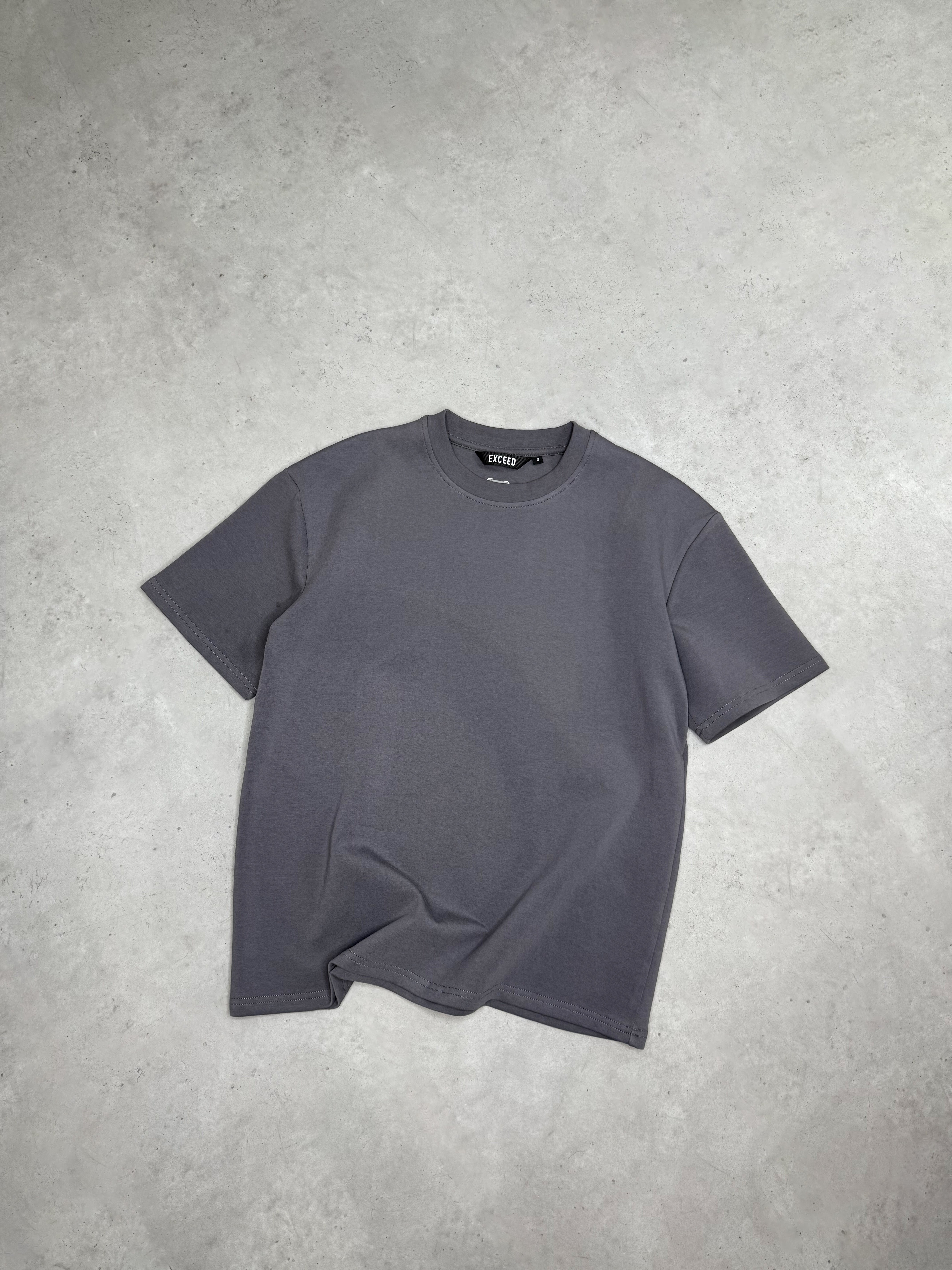 Exceed Luxe Relaxed T Shirt - Dark Grey