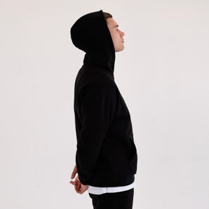Exceed Blanks Black Relaxed Hoodie
