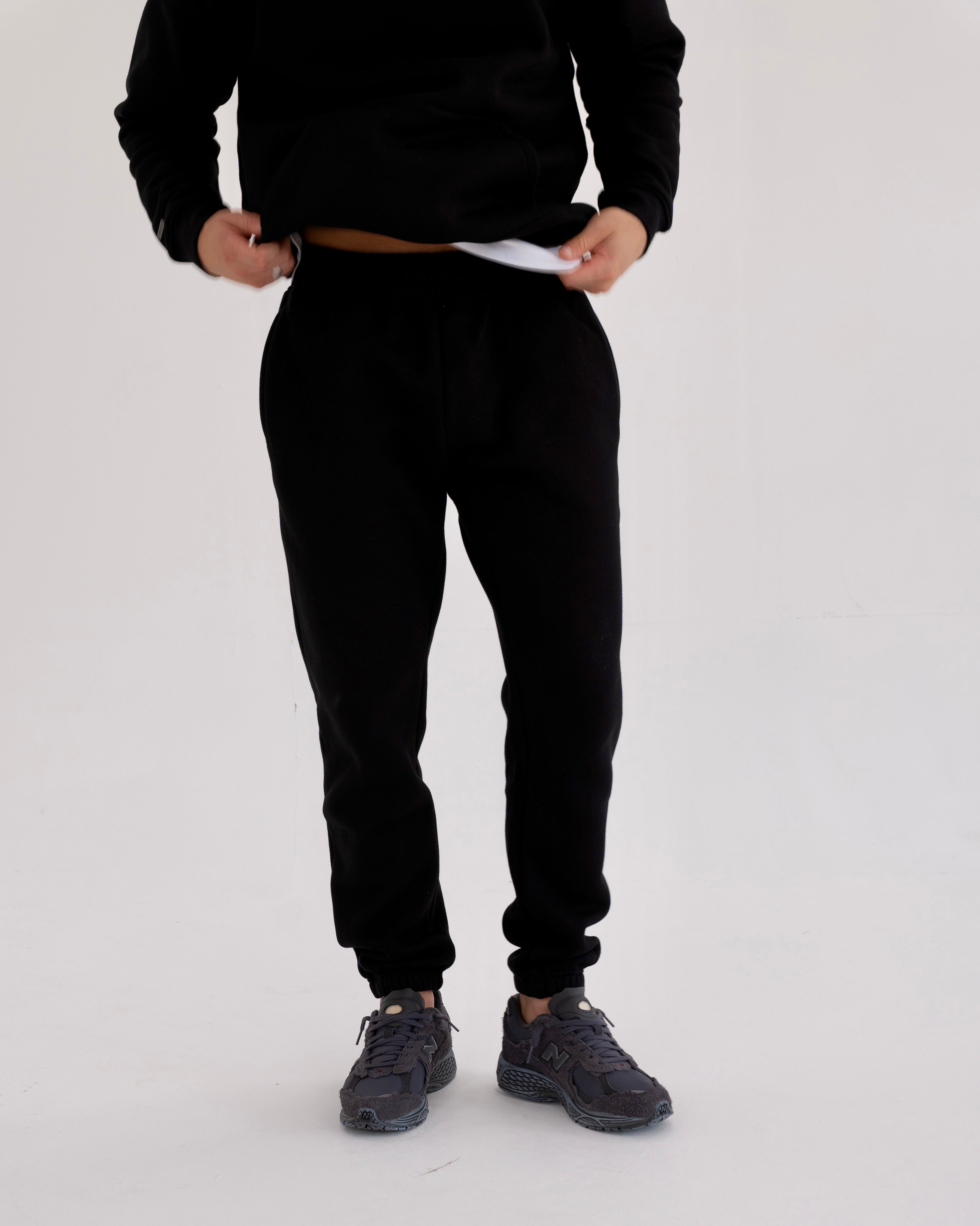 Exceed Blanks Black Cuffed Joggers
