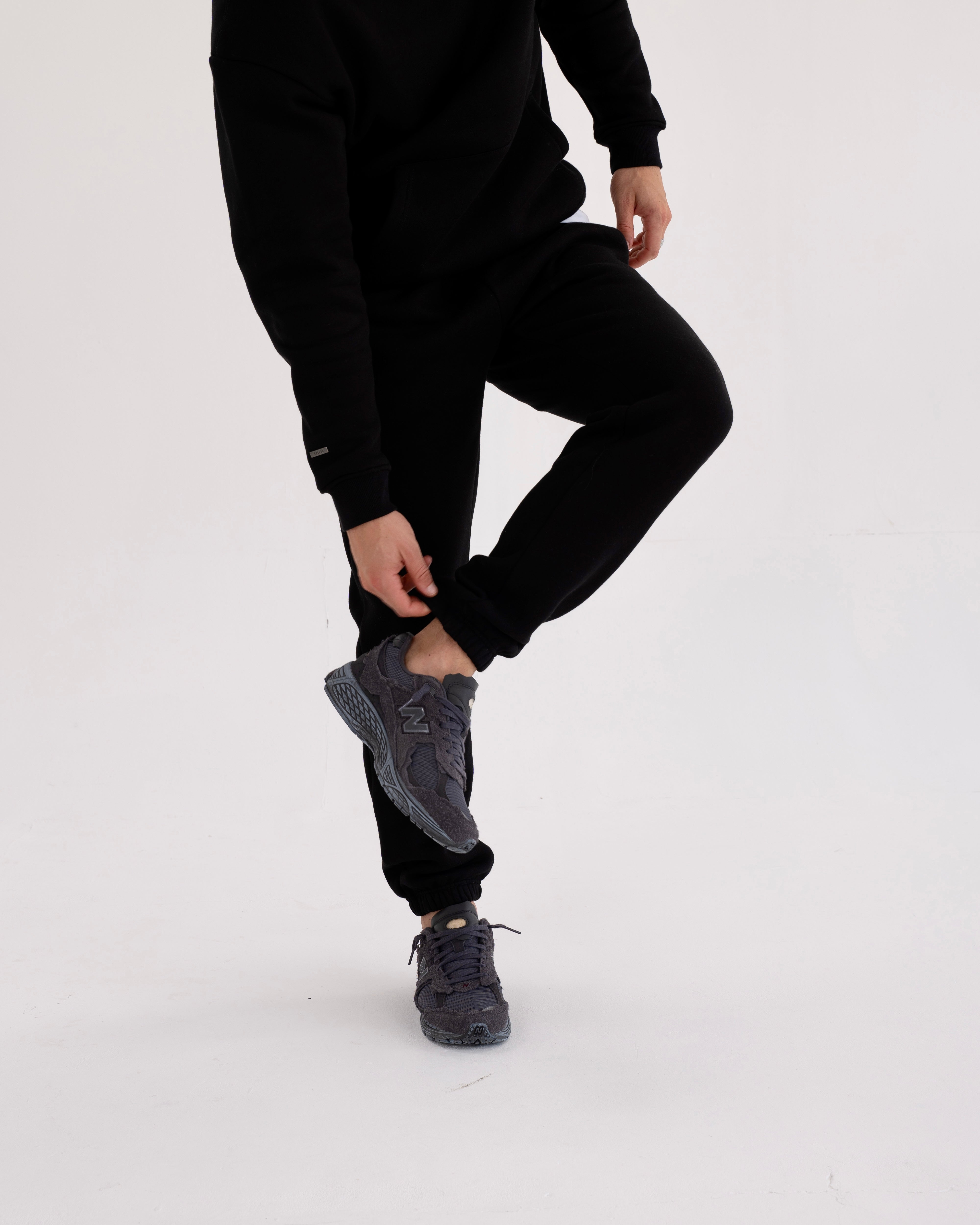 Exceed Blanks Black Cuffed Joggers