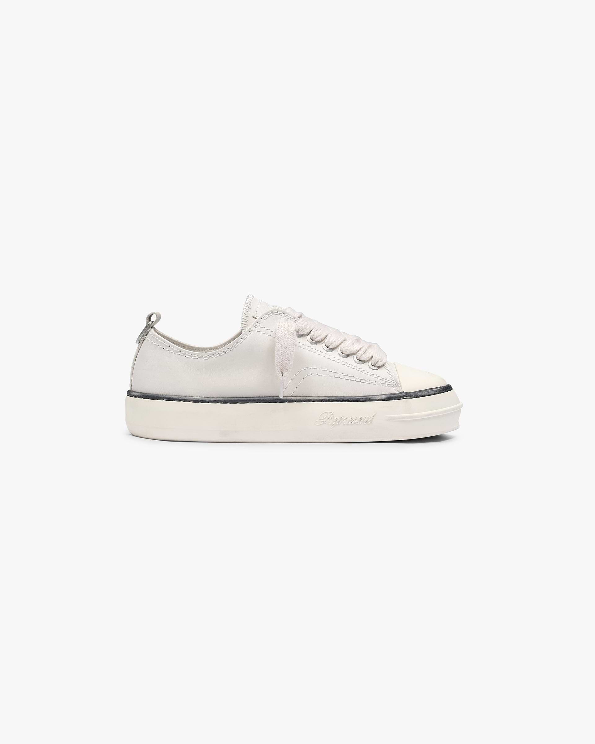 Represent Rep Cap Leather - Flat White