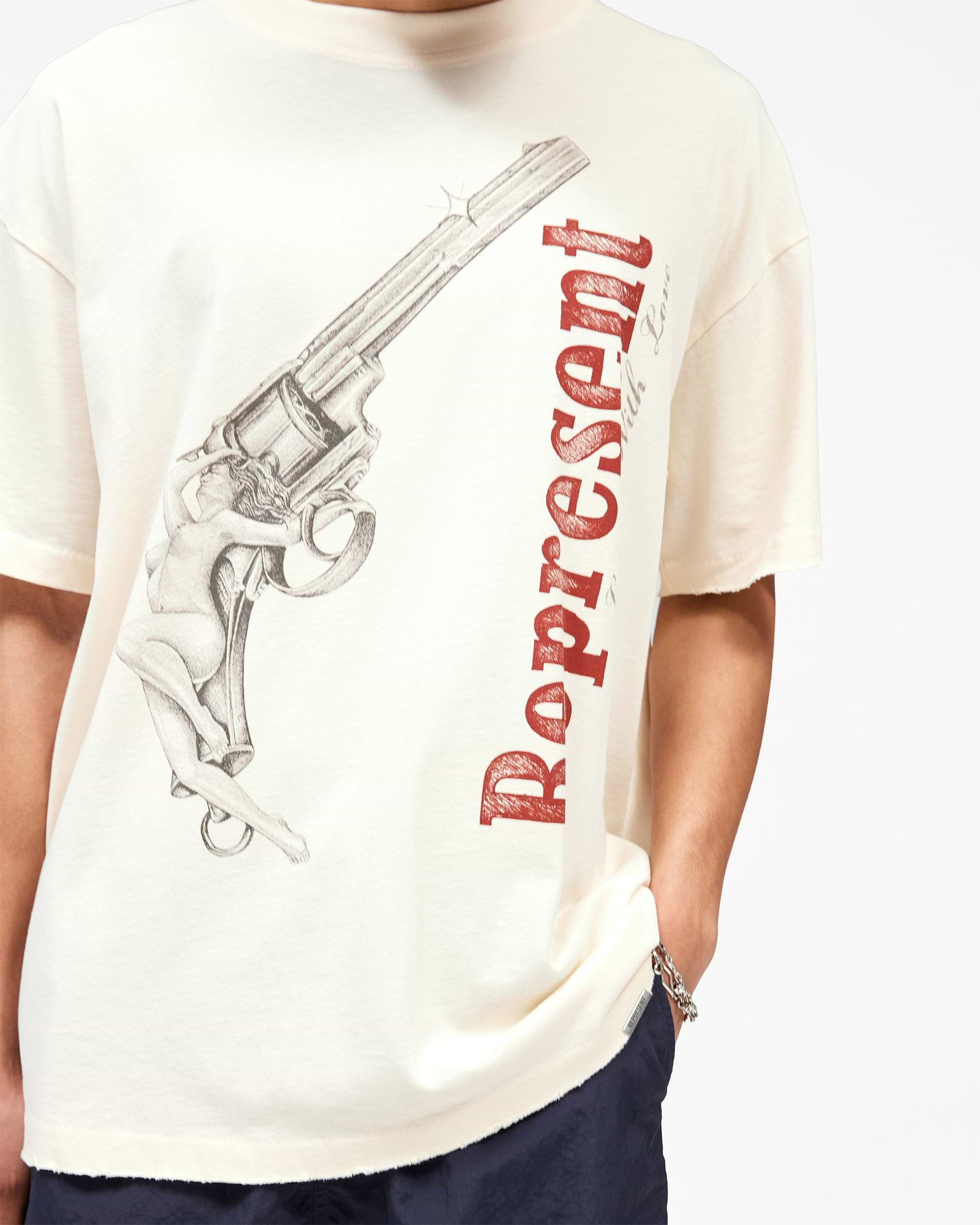 Represent Loaded With Love T-Shirt - Buttercream