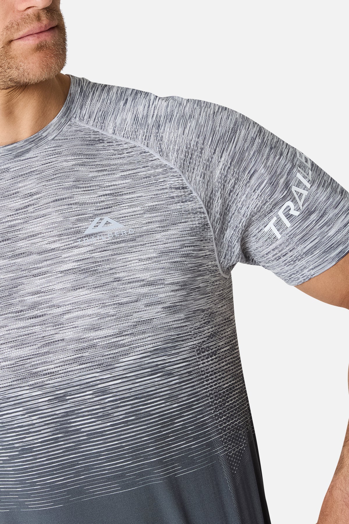 Trailberg Arc Seamless Tee - Graphite Grey/Lunar Grey/White