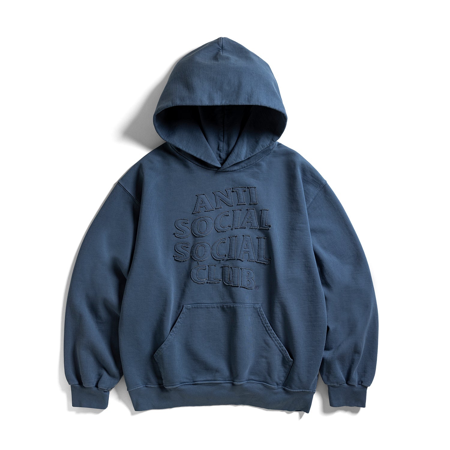 Anti Social Social Club Toned Down Applique Hoodie - Faded Blue