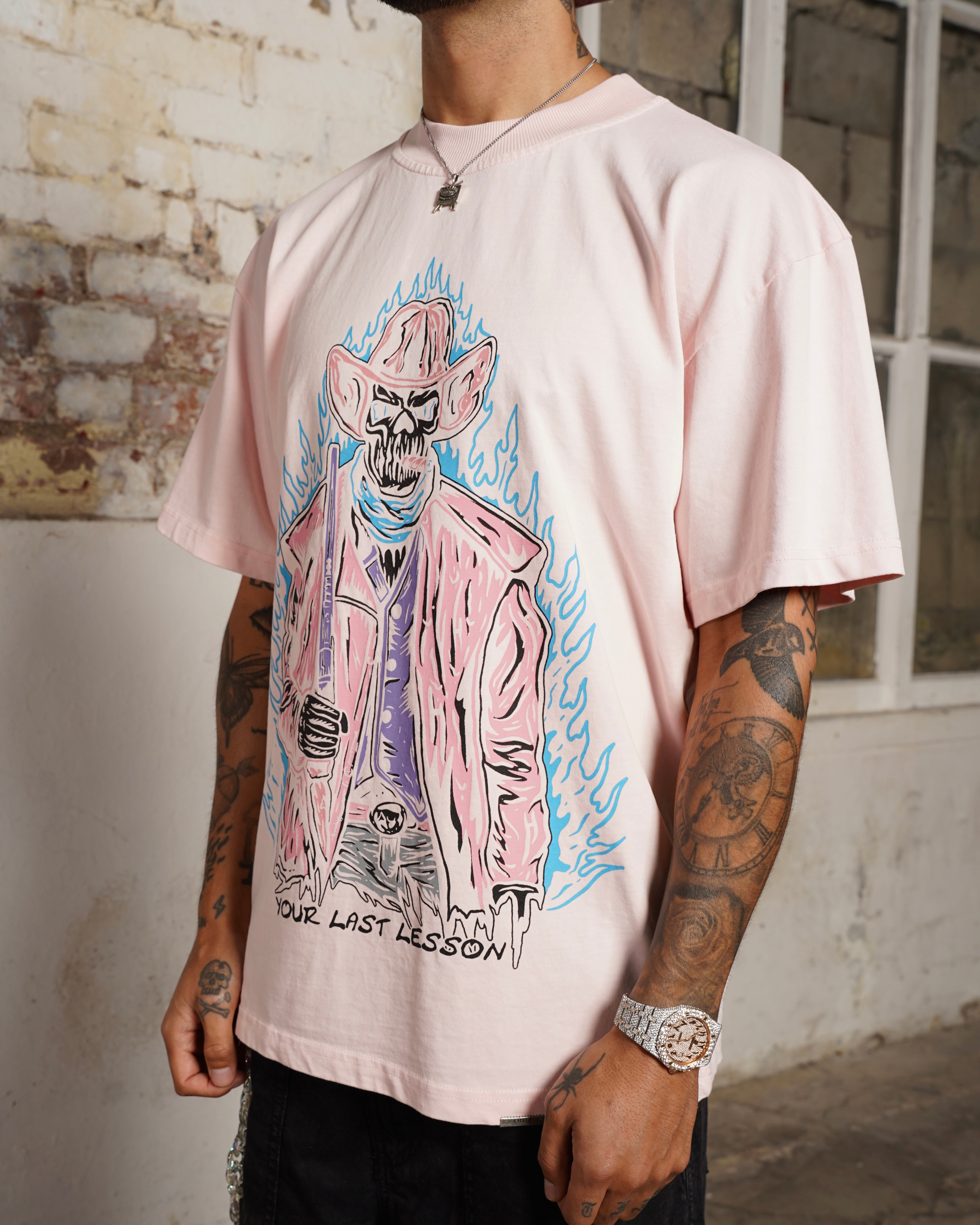 Last Lesson x Exceed Pink Cowboy T-Shirt (1 of 100)