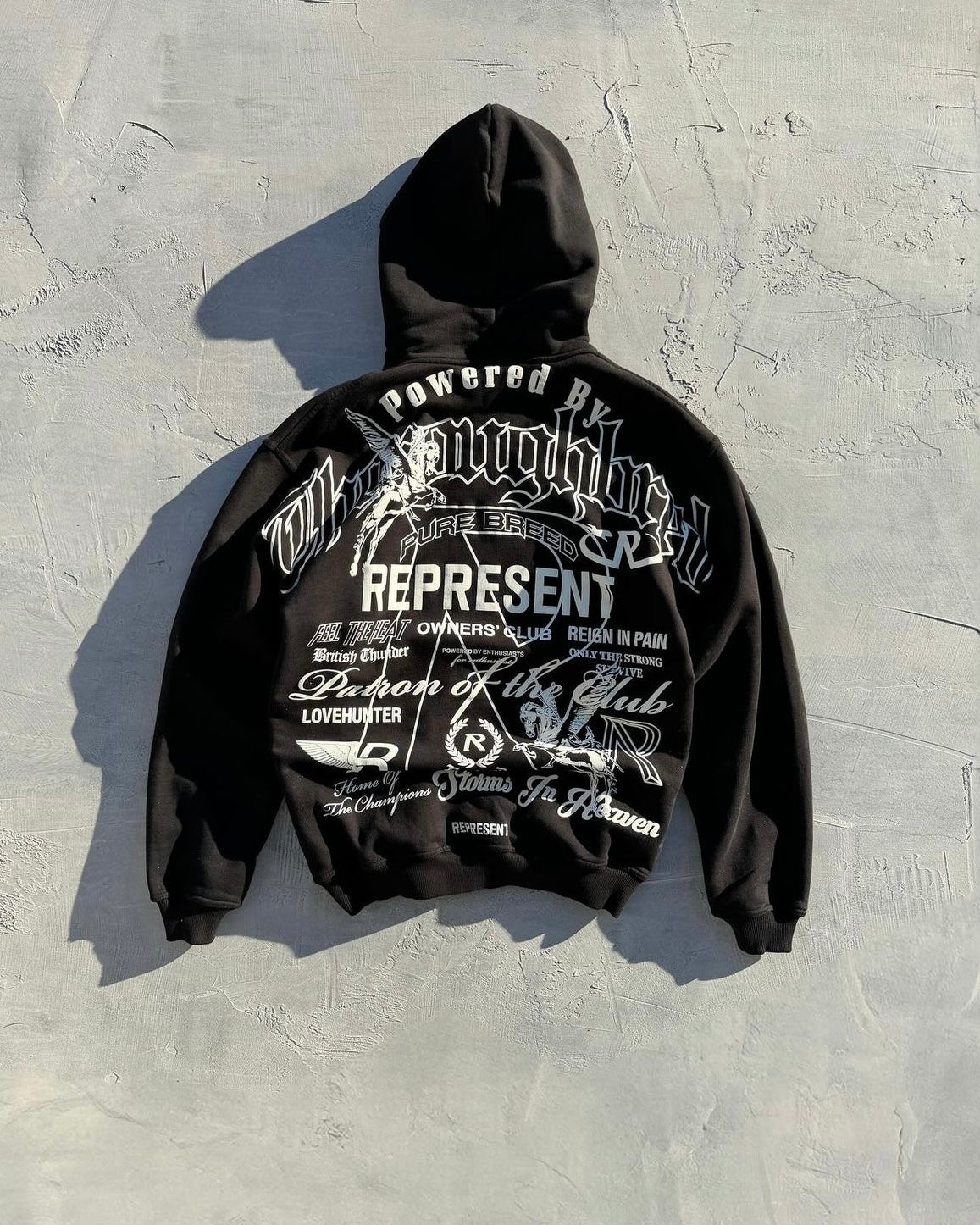 Represent Monochrome Icons Hoodie Black