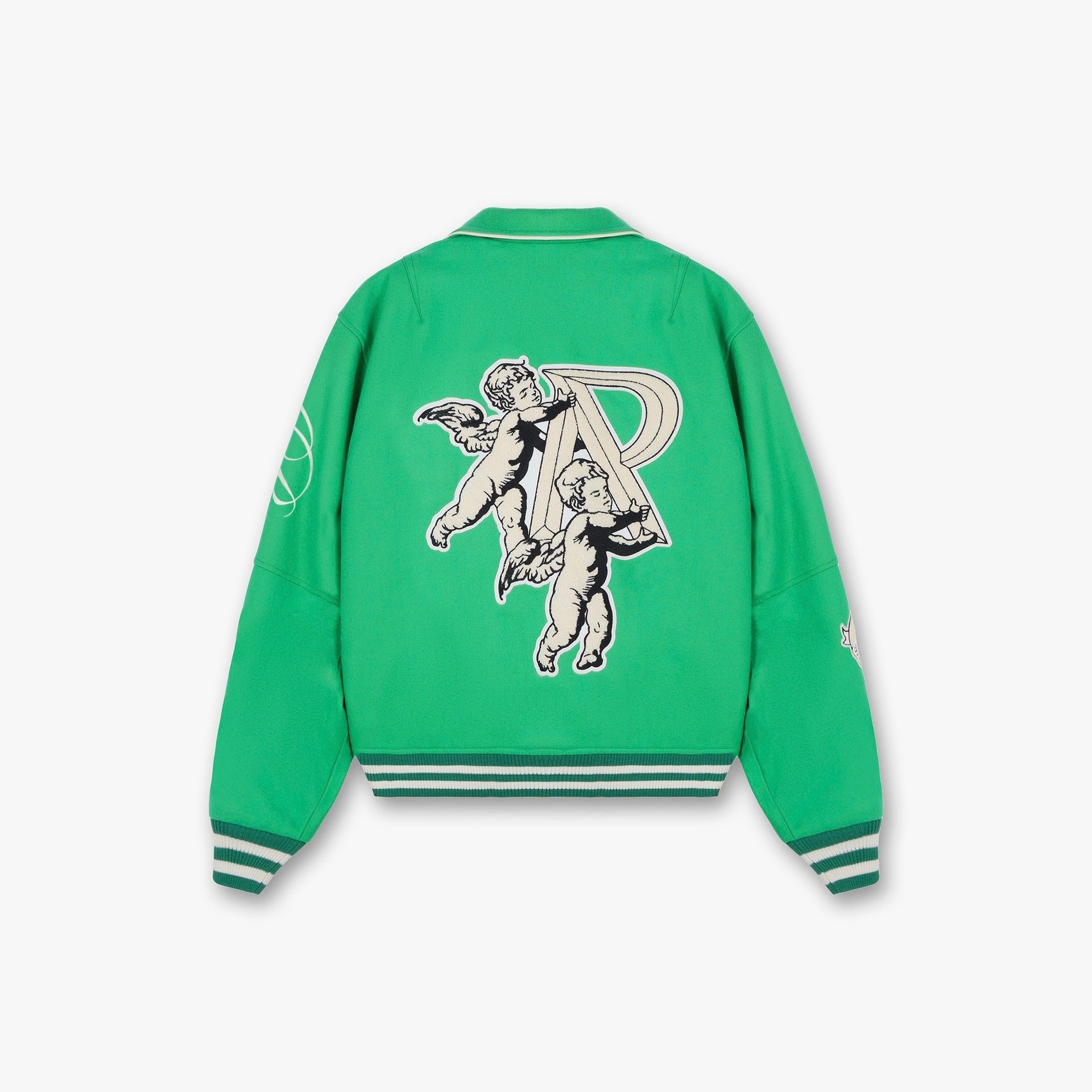 Represent Cherub Wool Varsity Jacket Island Green