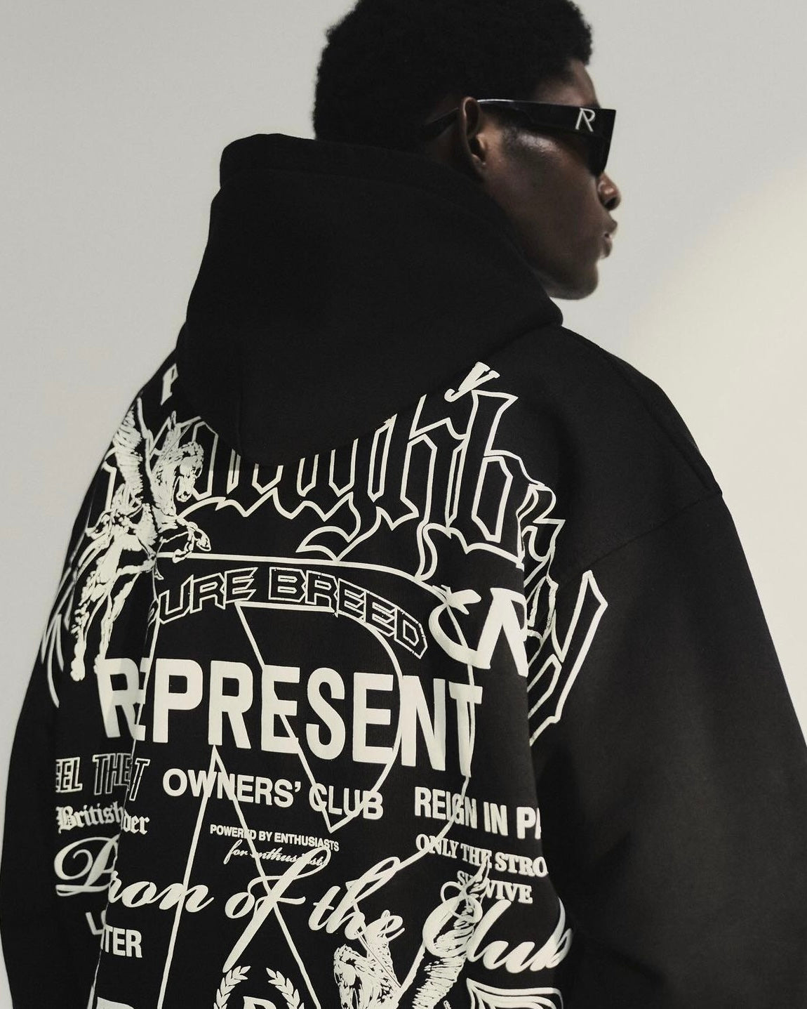 Represent Monochrome Icons Hoodie Black