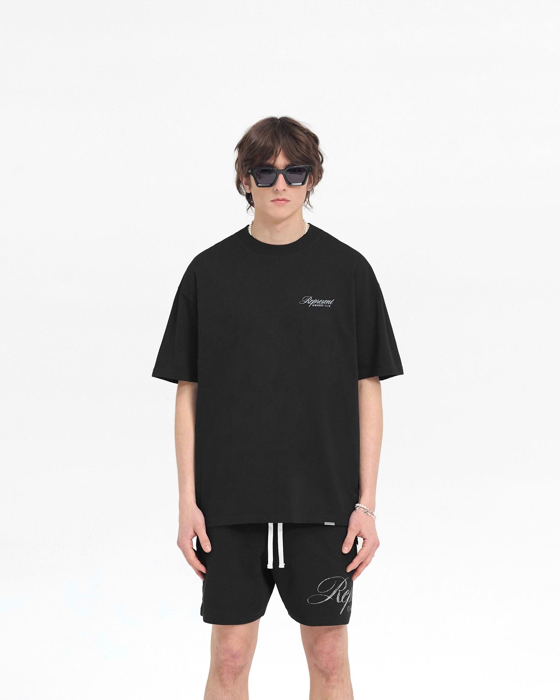 Represent Owners Club Script T-Shirt Black