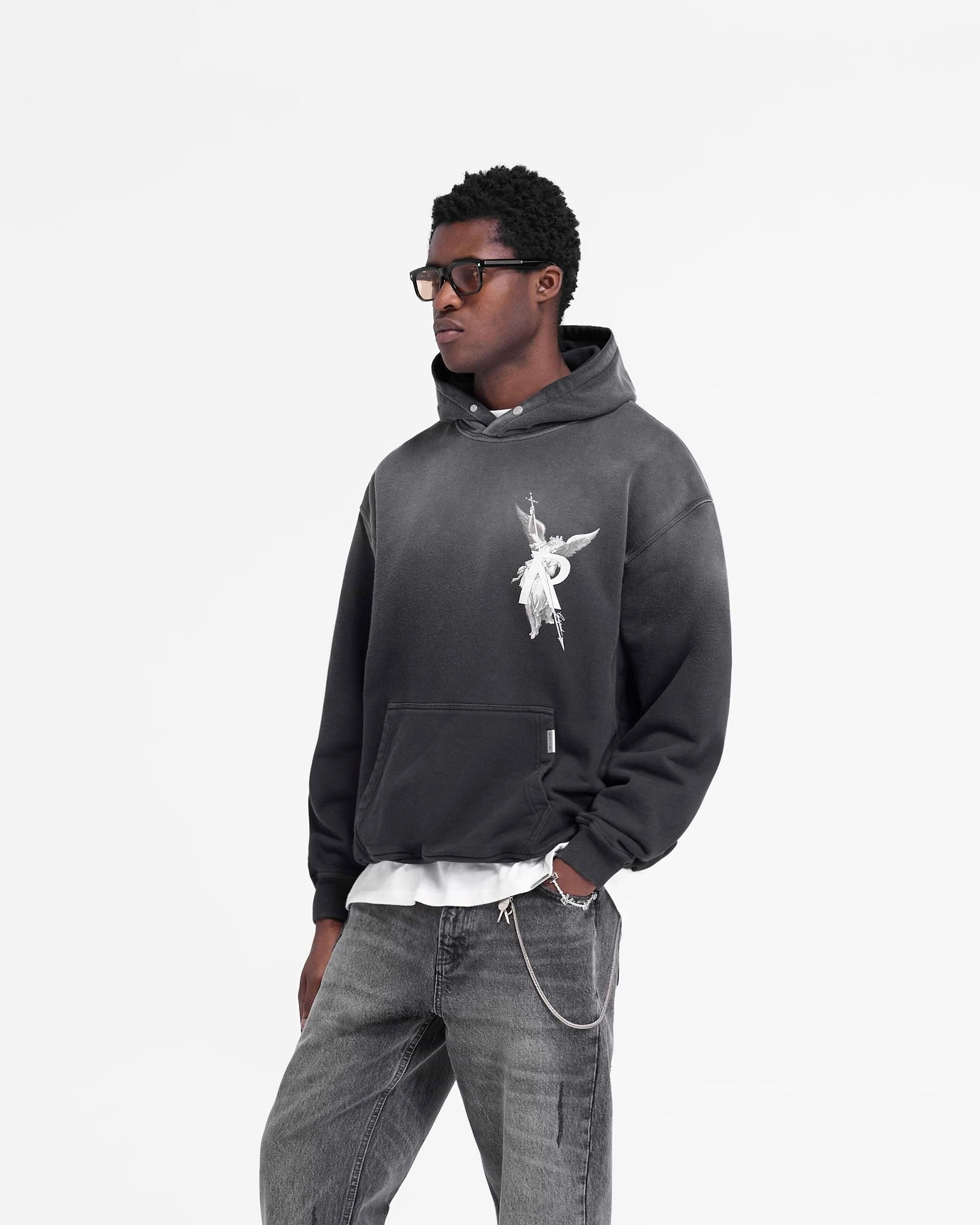 Represent Archangel Hoodie Stained Black