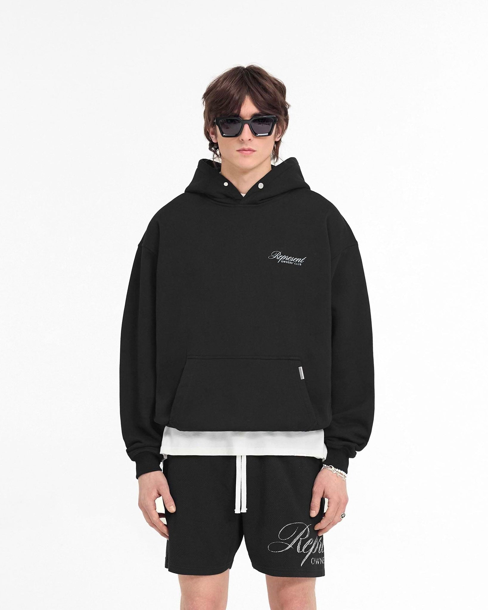 Represent Owners Club Script Hoodie Black