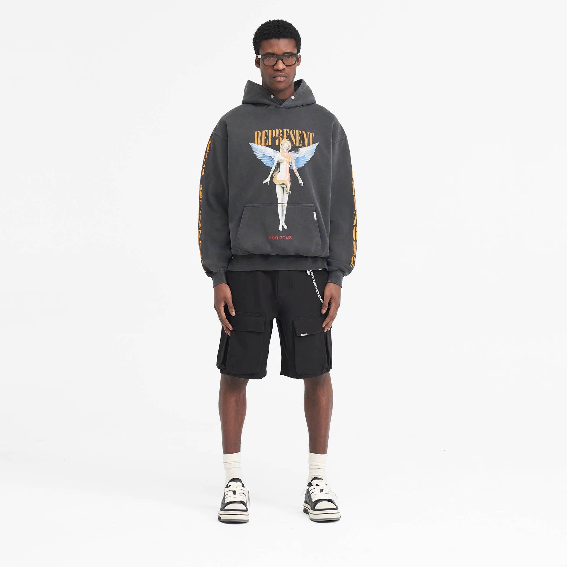 Represent Reborn Hoodie - Aged Black