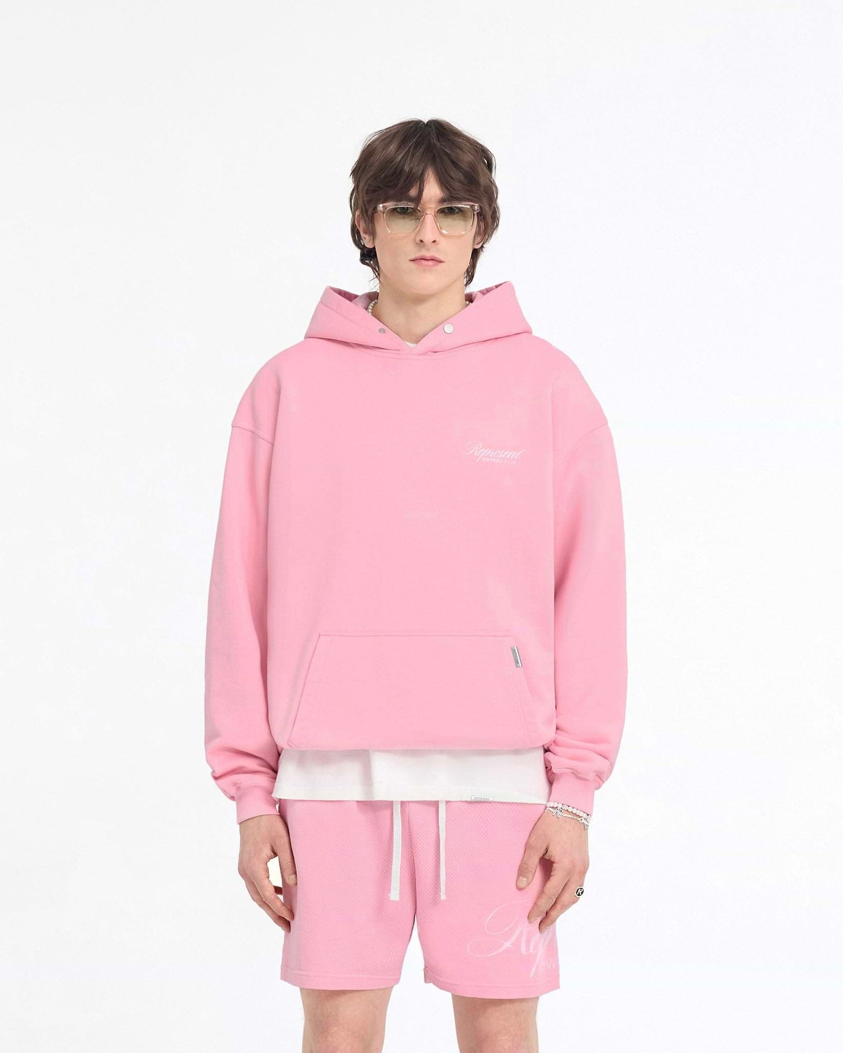 Represent Owners Club Script Hoodie Pink