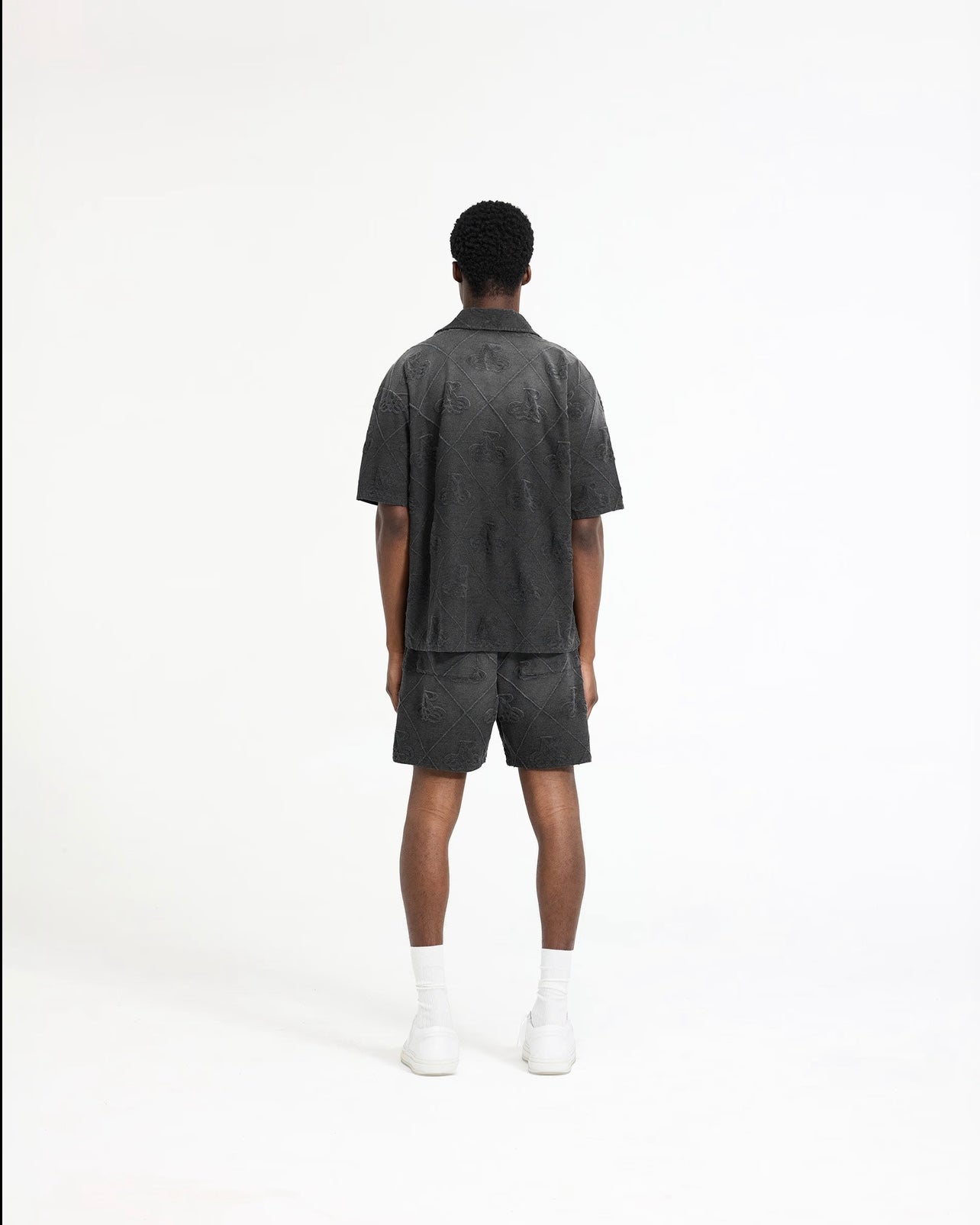 Represent Towelling Shorts Jet Black
