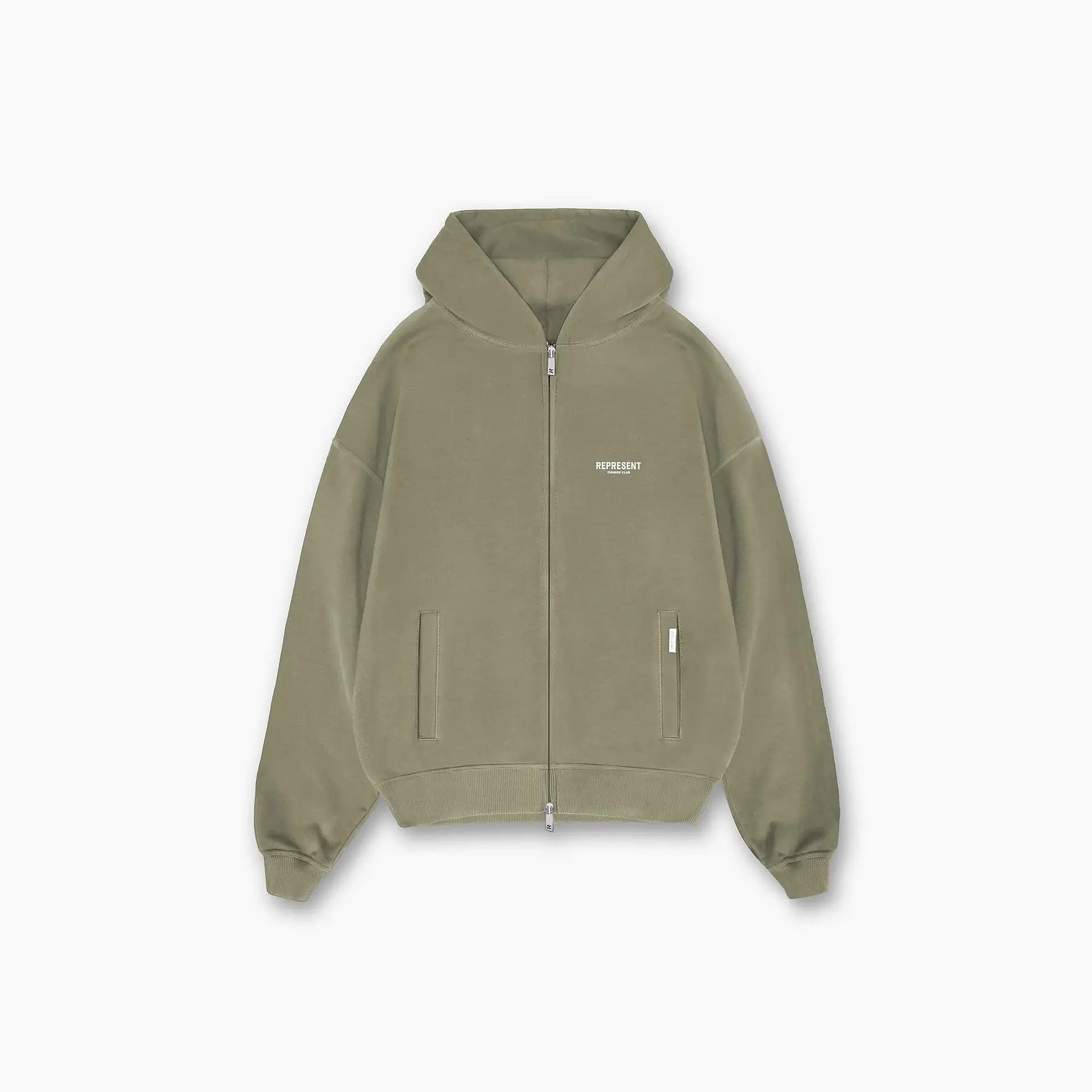 Represent Owners Club Zip Hoodie Olive
