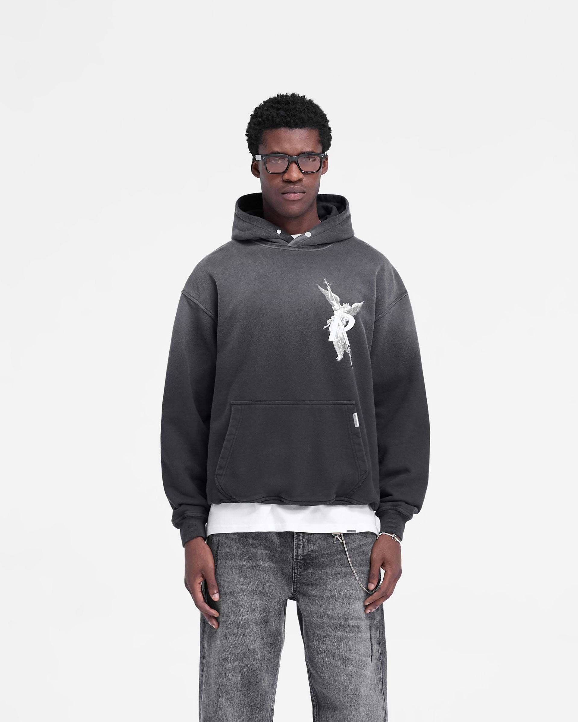 Represent Archangel Hoodie Stained Black
