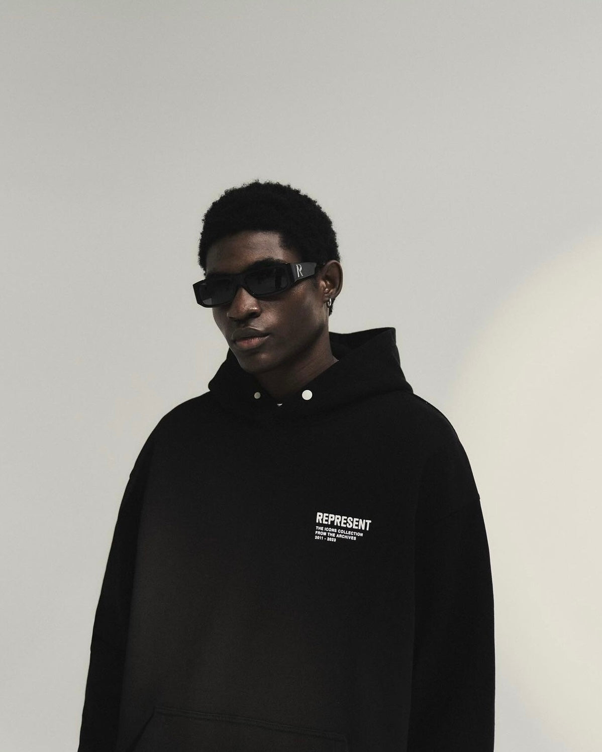 Represent Monochrome Icons Hoodie Black