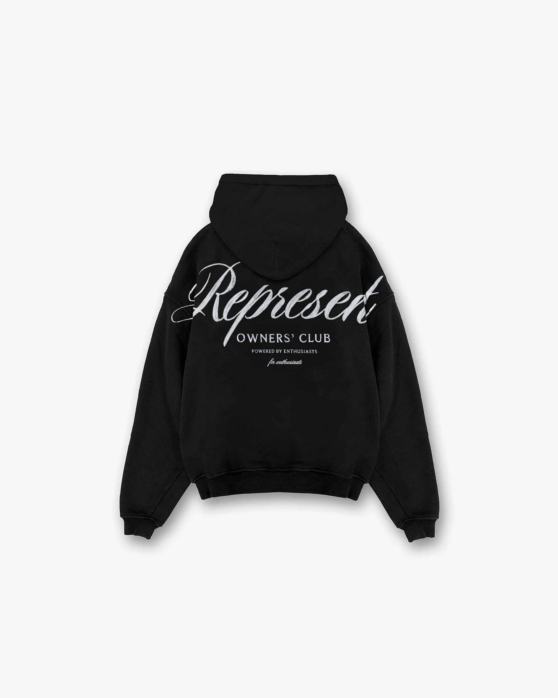 Represent Owners Club Script Hoodie Black