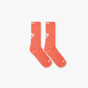 247 logo socks Coral