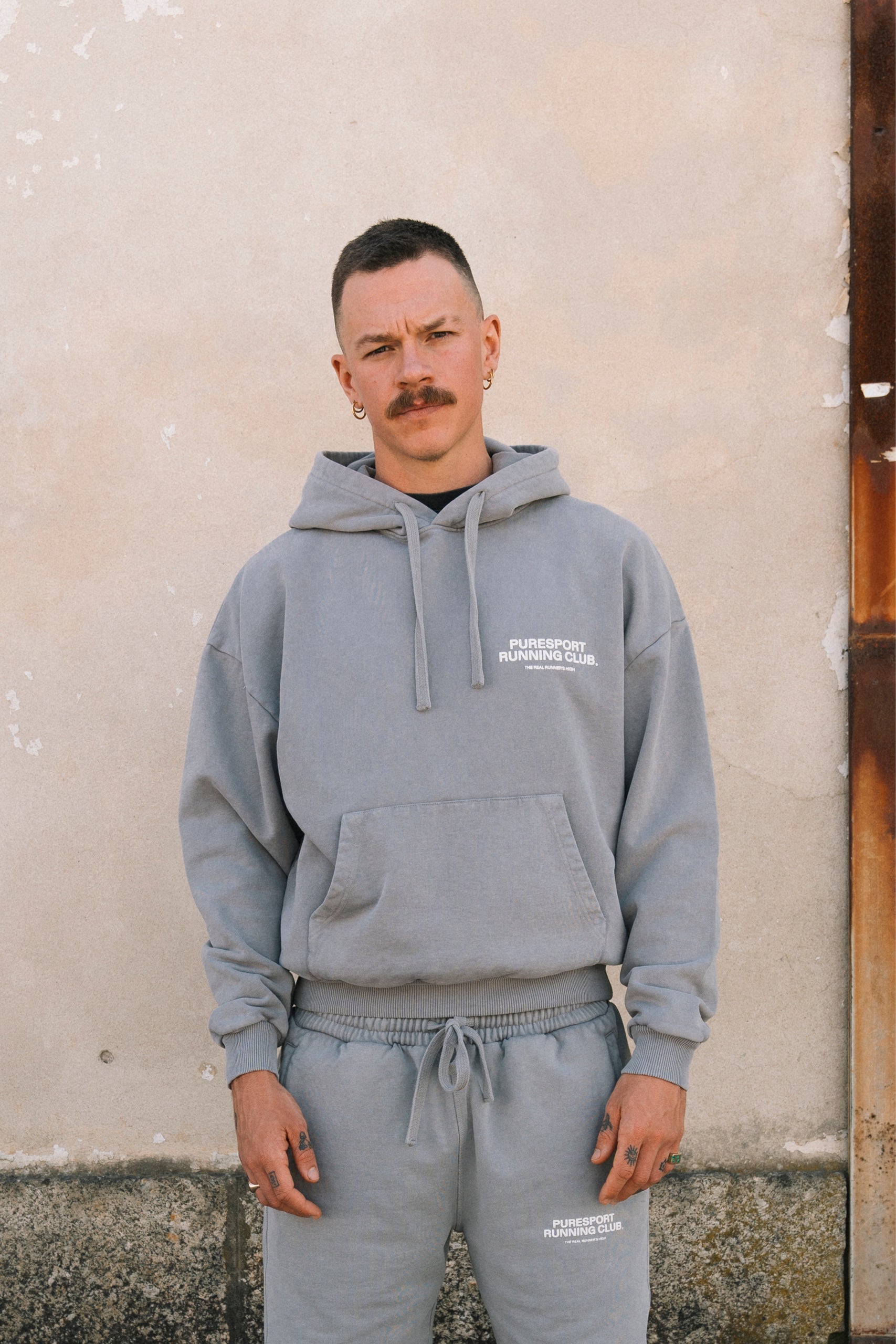 Puresport Running Club Hoodie - Overdyed Stone