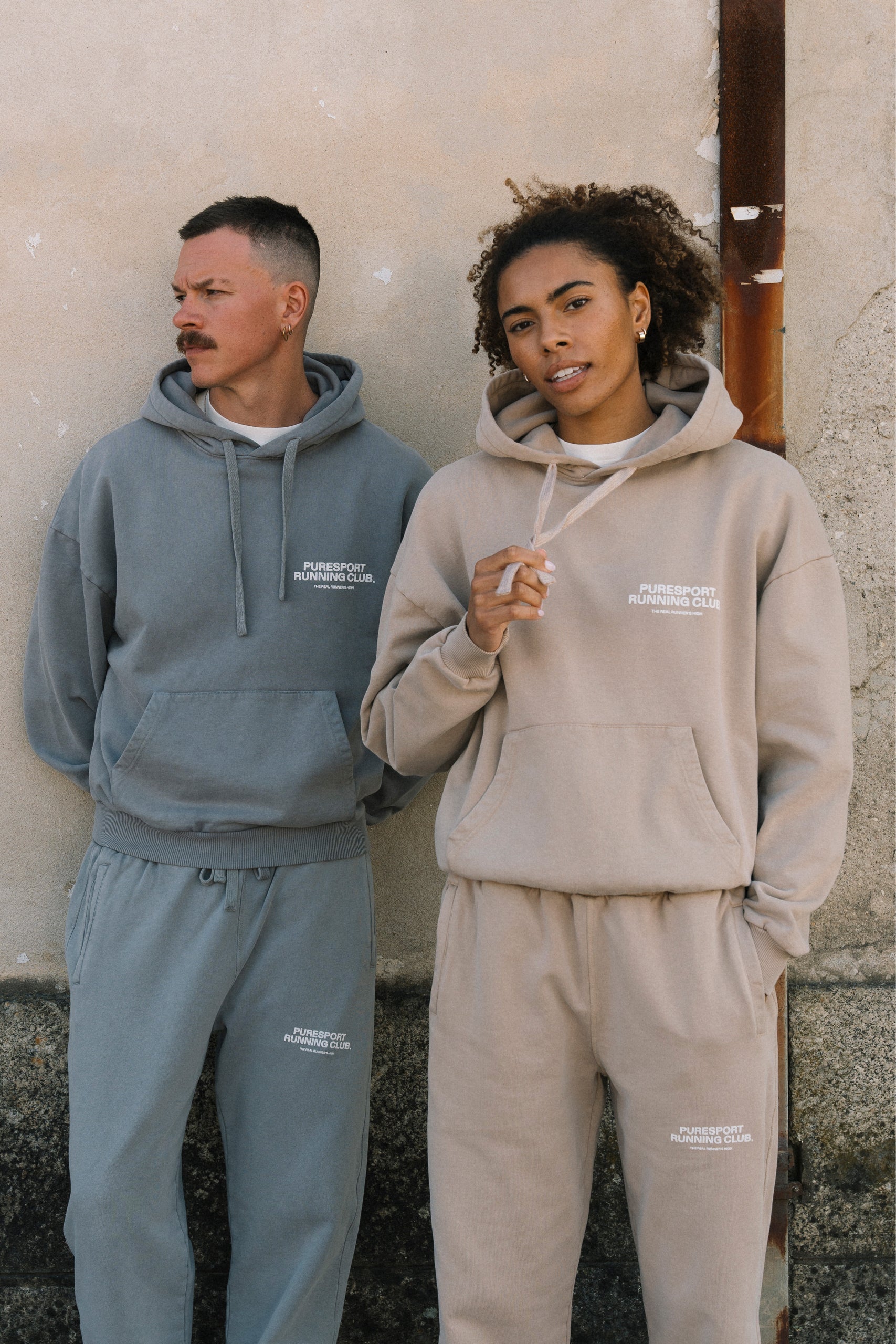 Puresport Running Club Hoodie - Overdyed Stone