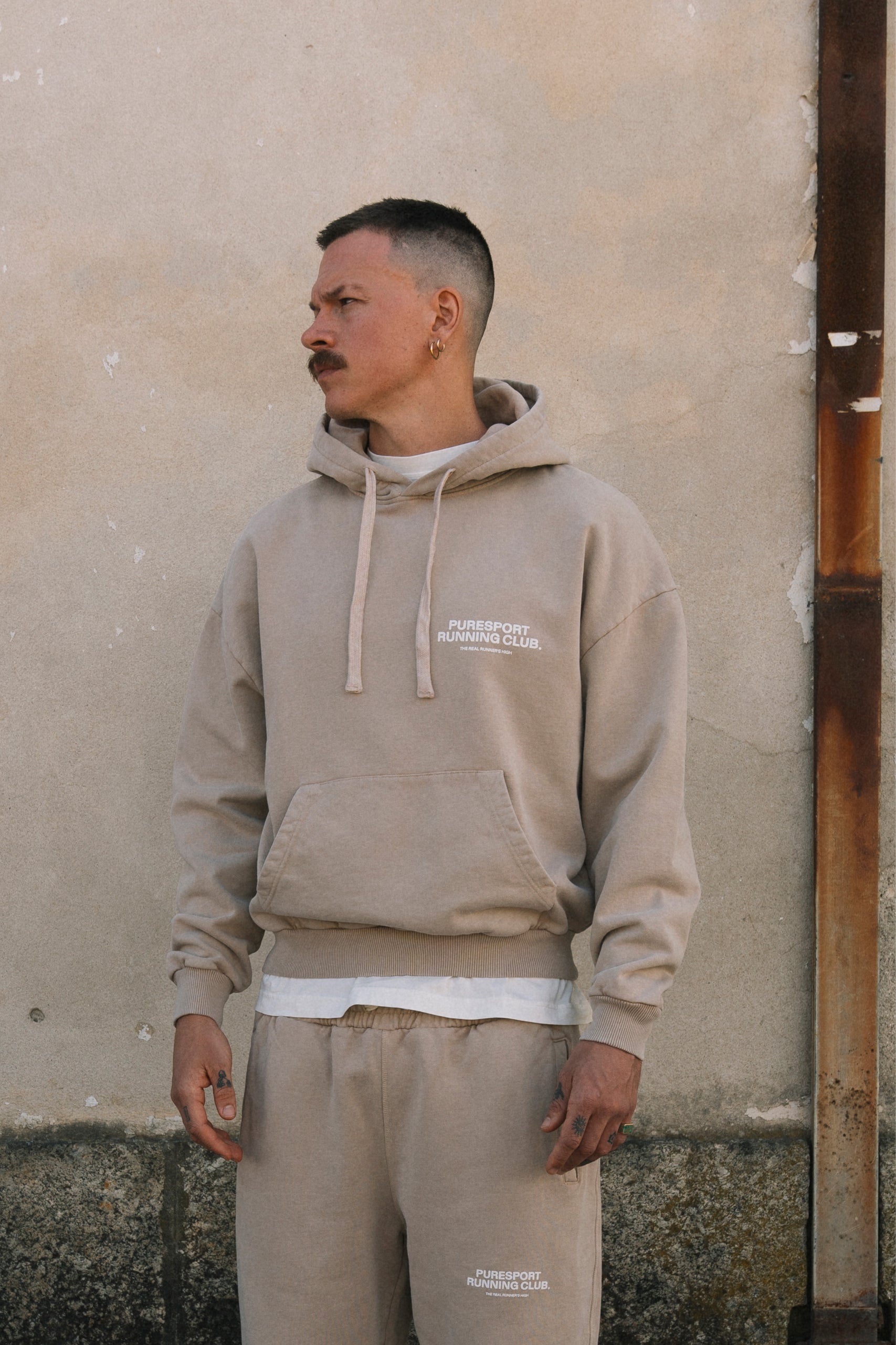Puresport Running Club Hoodie - Overdyed Sand