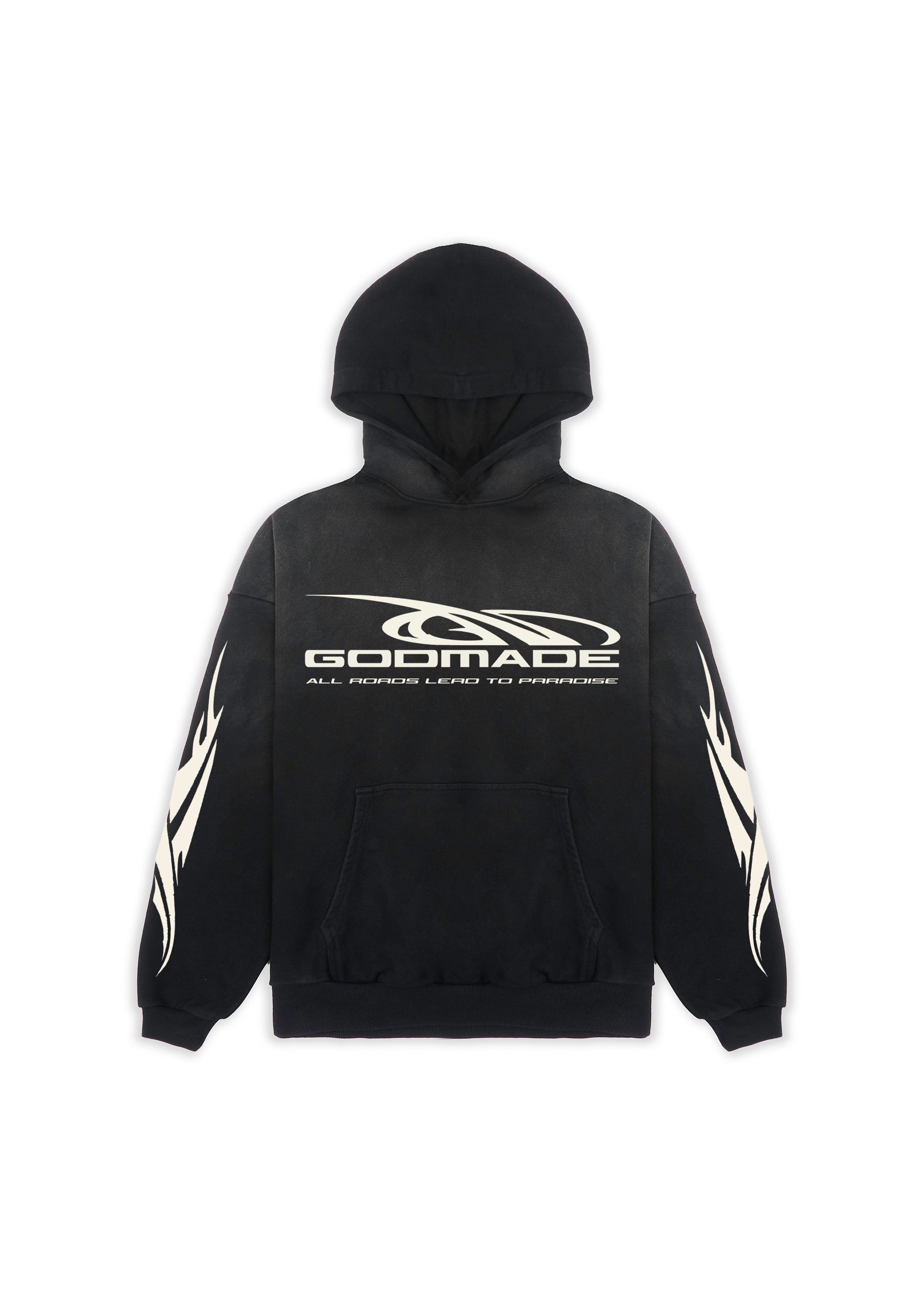 Godmade Road To Paradise Hoodie Washed Black