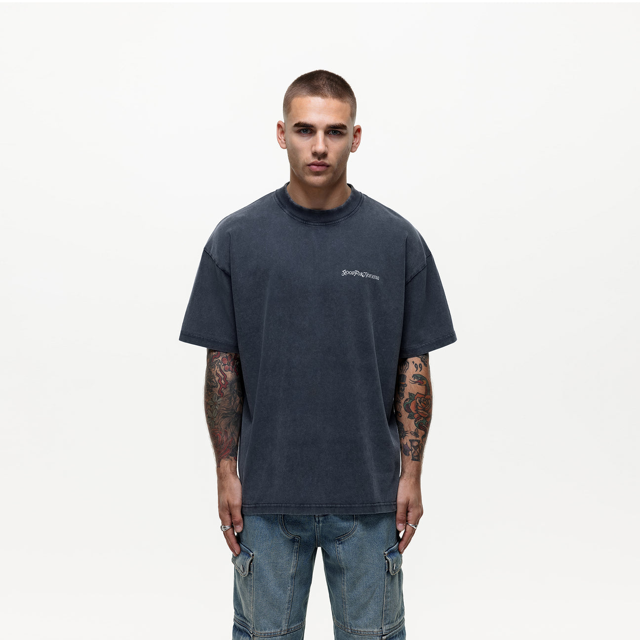 Good For Nothing Vintage Washed Navy T-Shirt