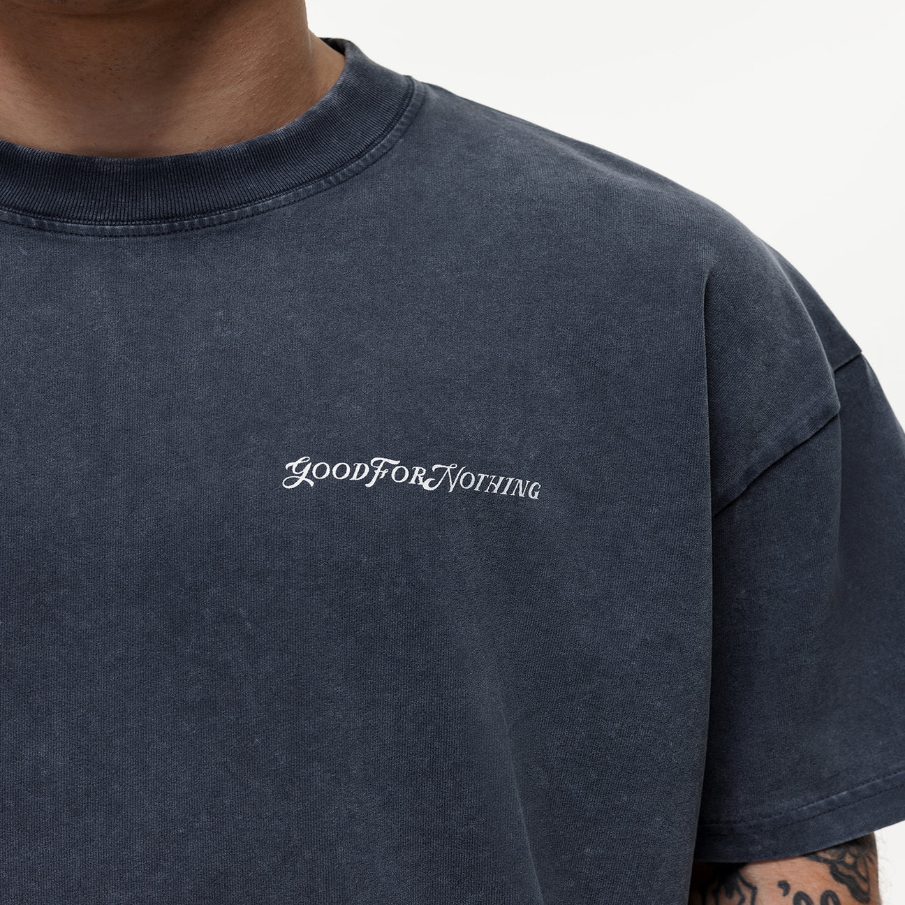 Good For Nothing Vintage Washed Navy T-Shirt