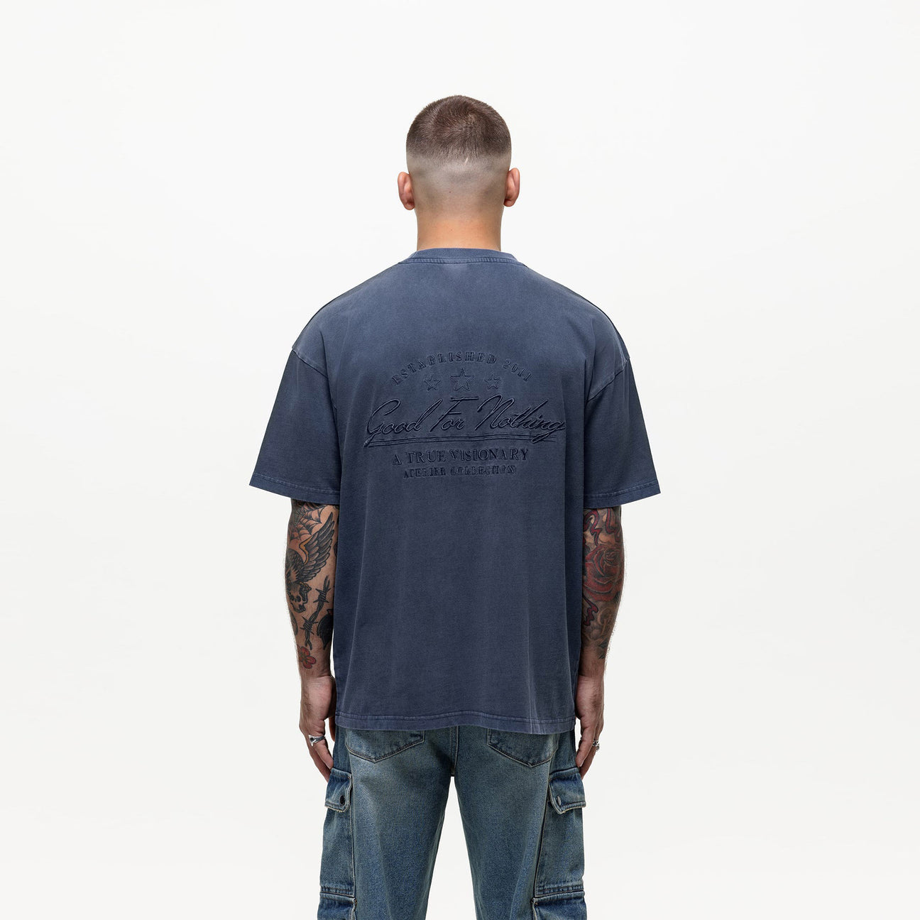 Good For Nothing Visionary Washed Navy T-Shirt