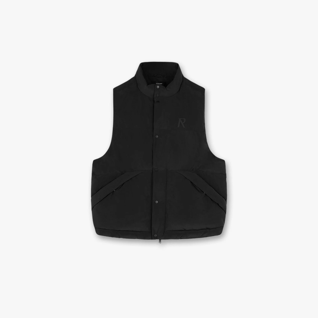 Represent Puffer Gillet Jet Black