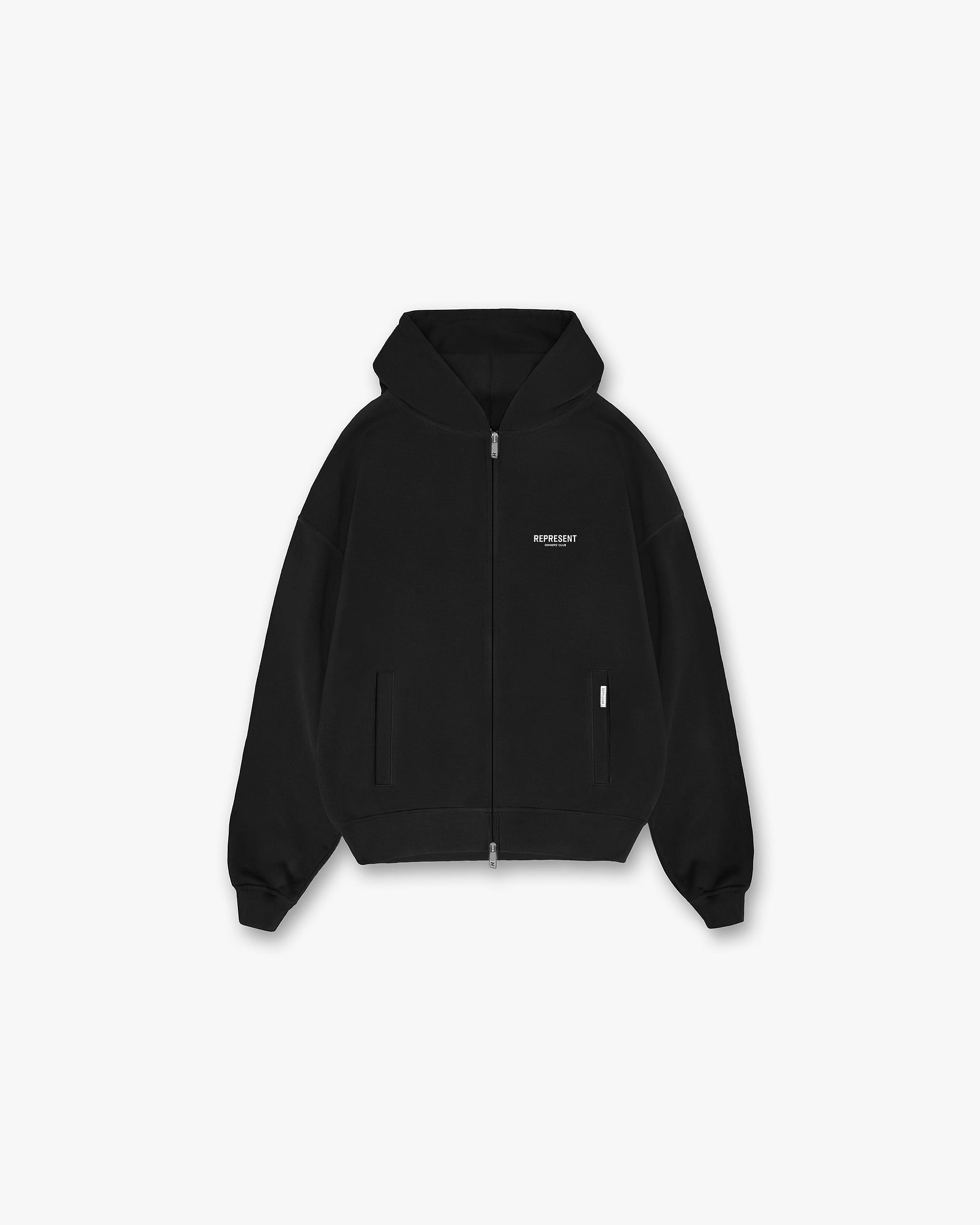 Represent Owners Club Zip Up Hoodie - Black