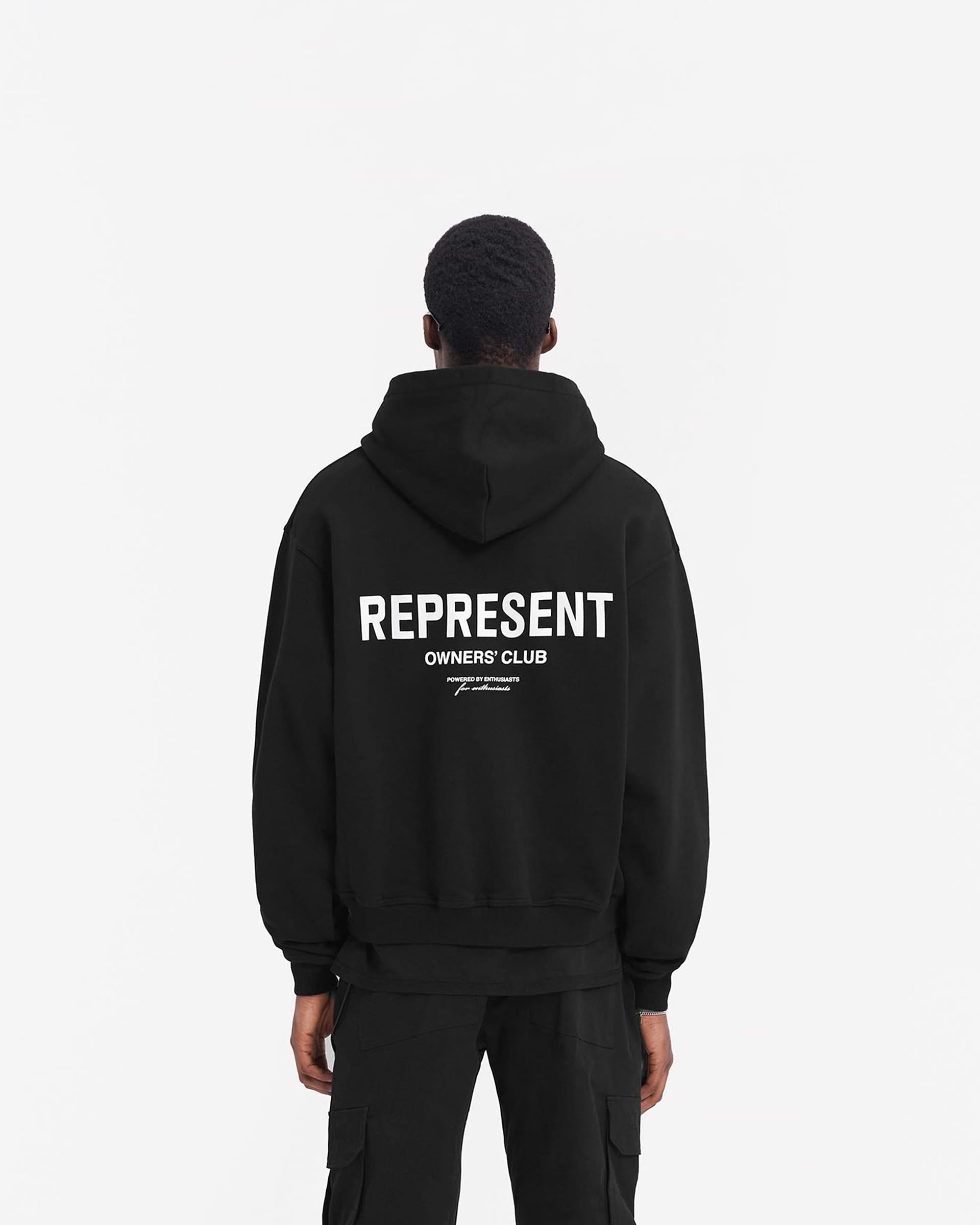 Represent Owners Club Zip Up Hoodie - Black