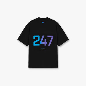 Represent 247 Oversized T-Shirt Black/Purple Fade