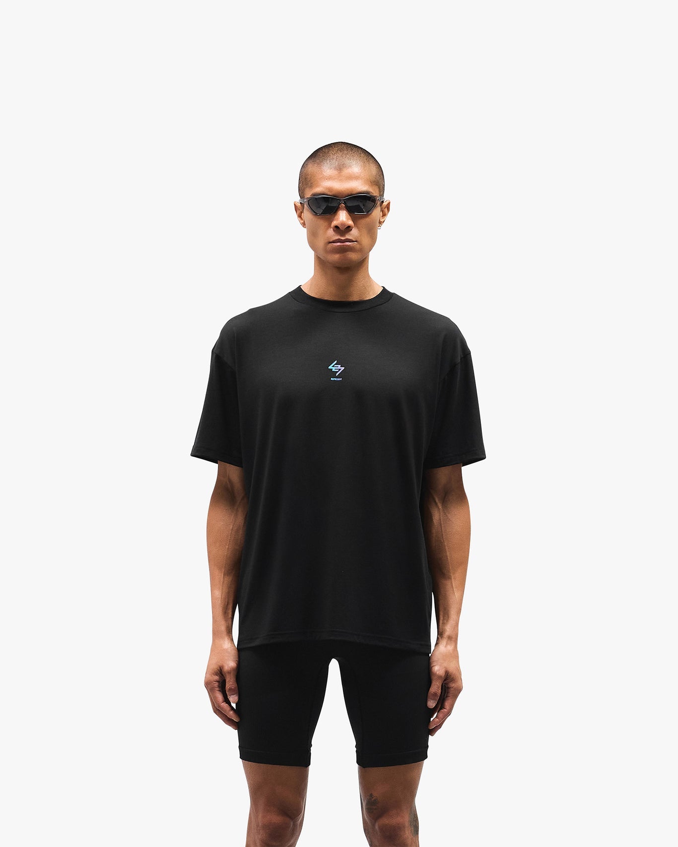 Represent 247 Oversized T-Shirt Black/Purple Fade