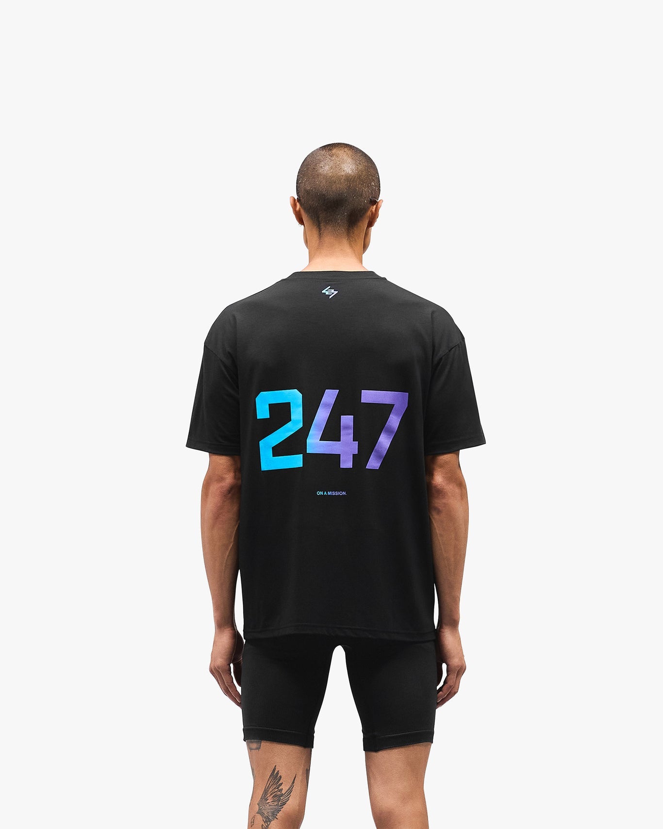 Represent 247 Oversized T-Shirt Black/Purple Fade