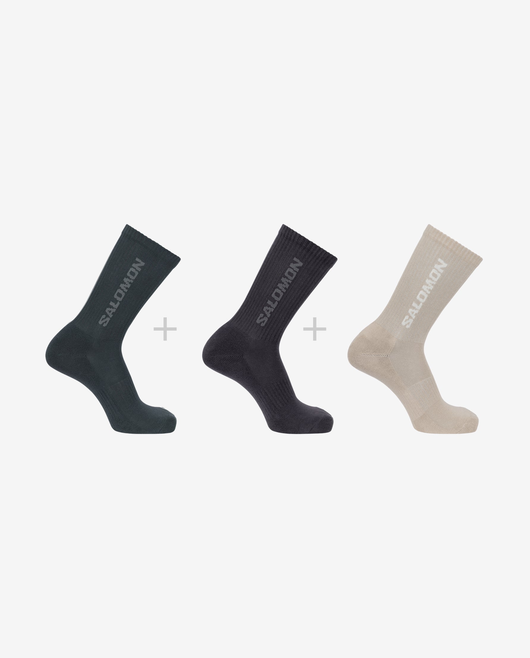 Salomon Everyday Crew 3-Pack Socks - Etherea / Nine Iron / North Atlantic