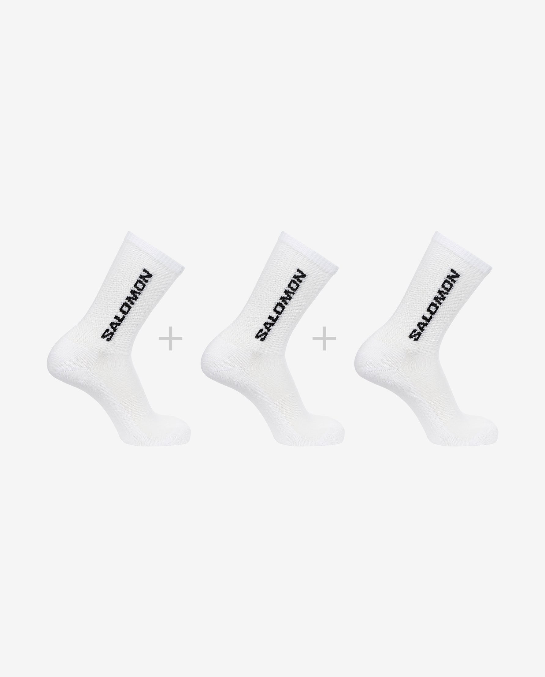 Salomon Everyday Crew 3-Pack Socks - White / White / White