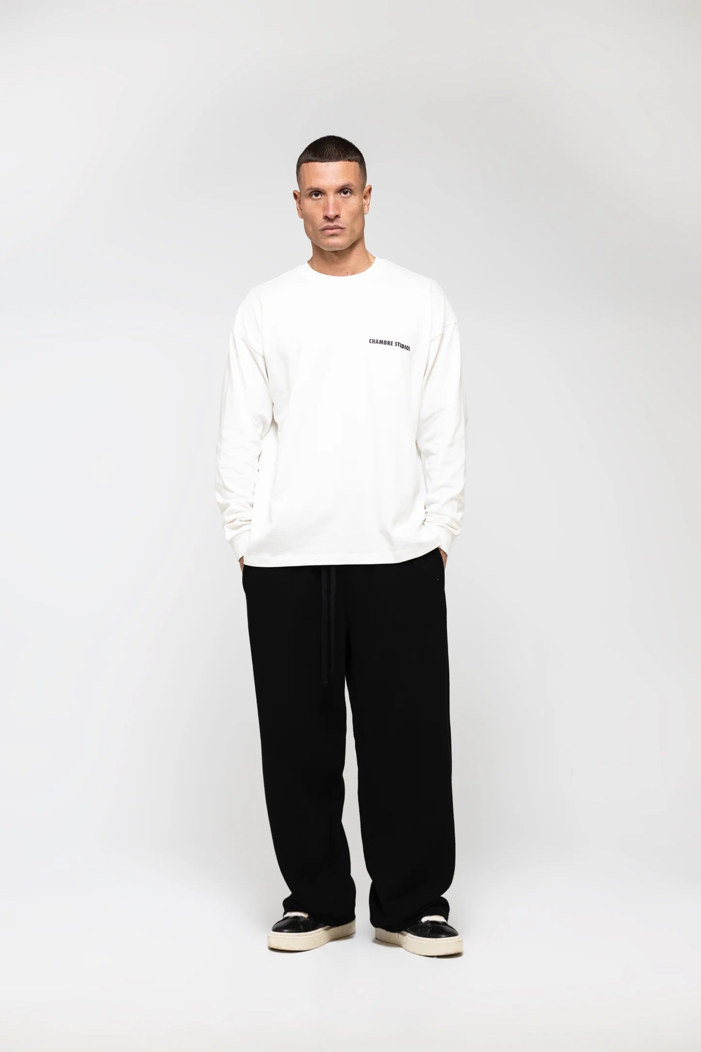 Chambre Studios Logo LS T-Shirt White