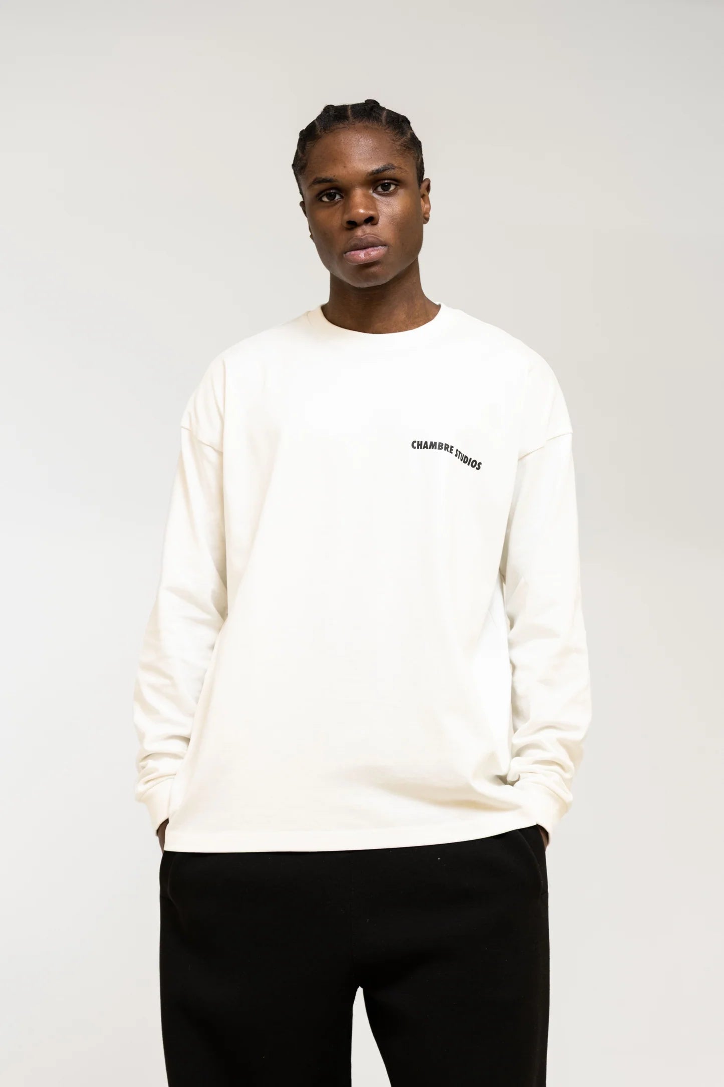 Chambre Studios Logo LS T-Shirt White
