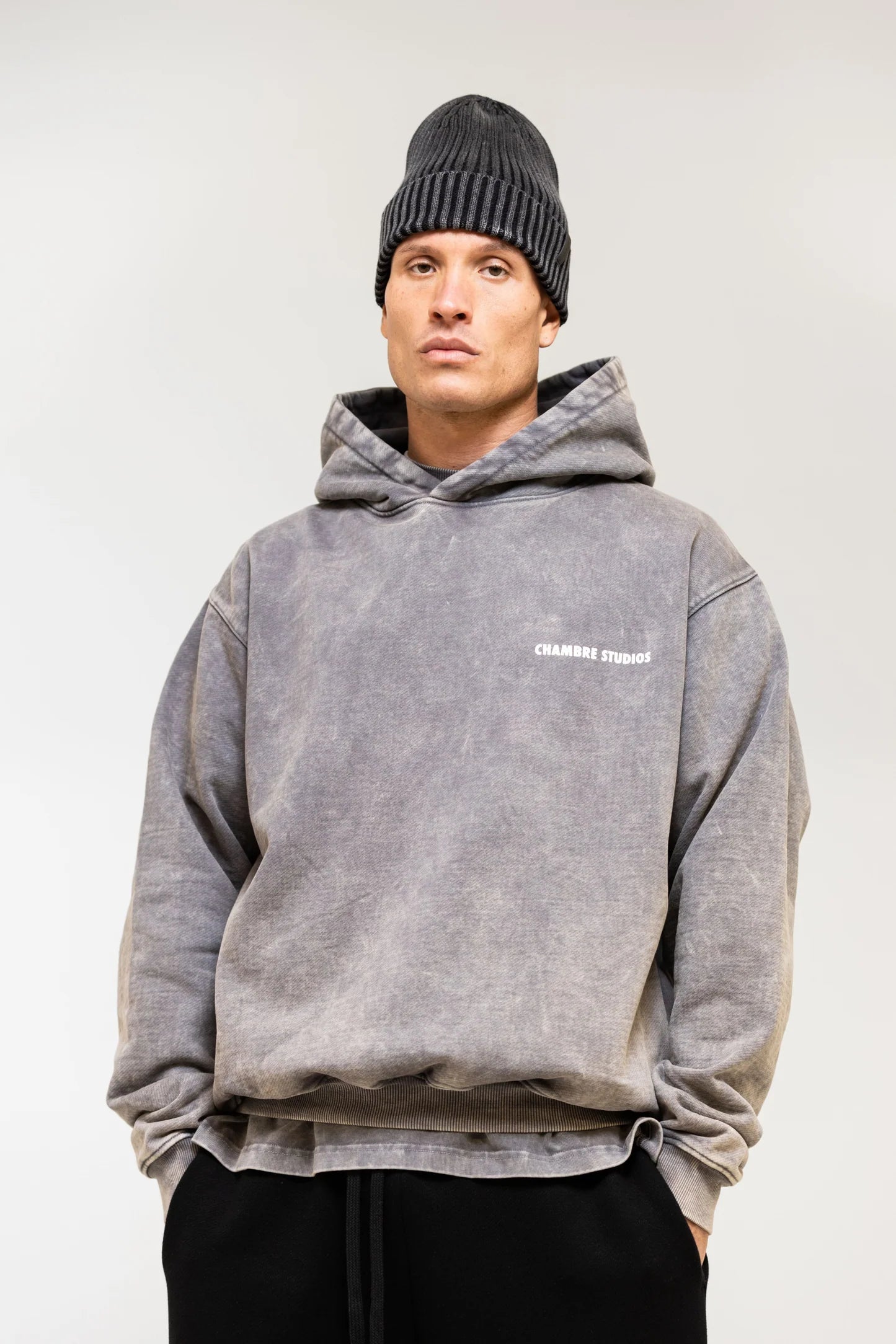 Chambre Studios Logo Hoodie Acid Grey