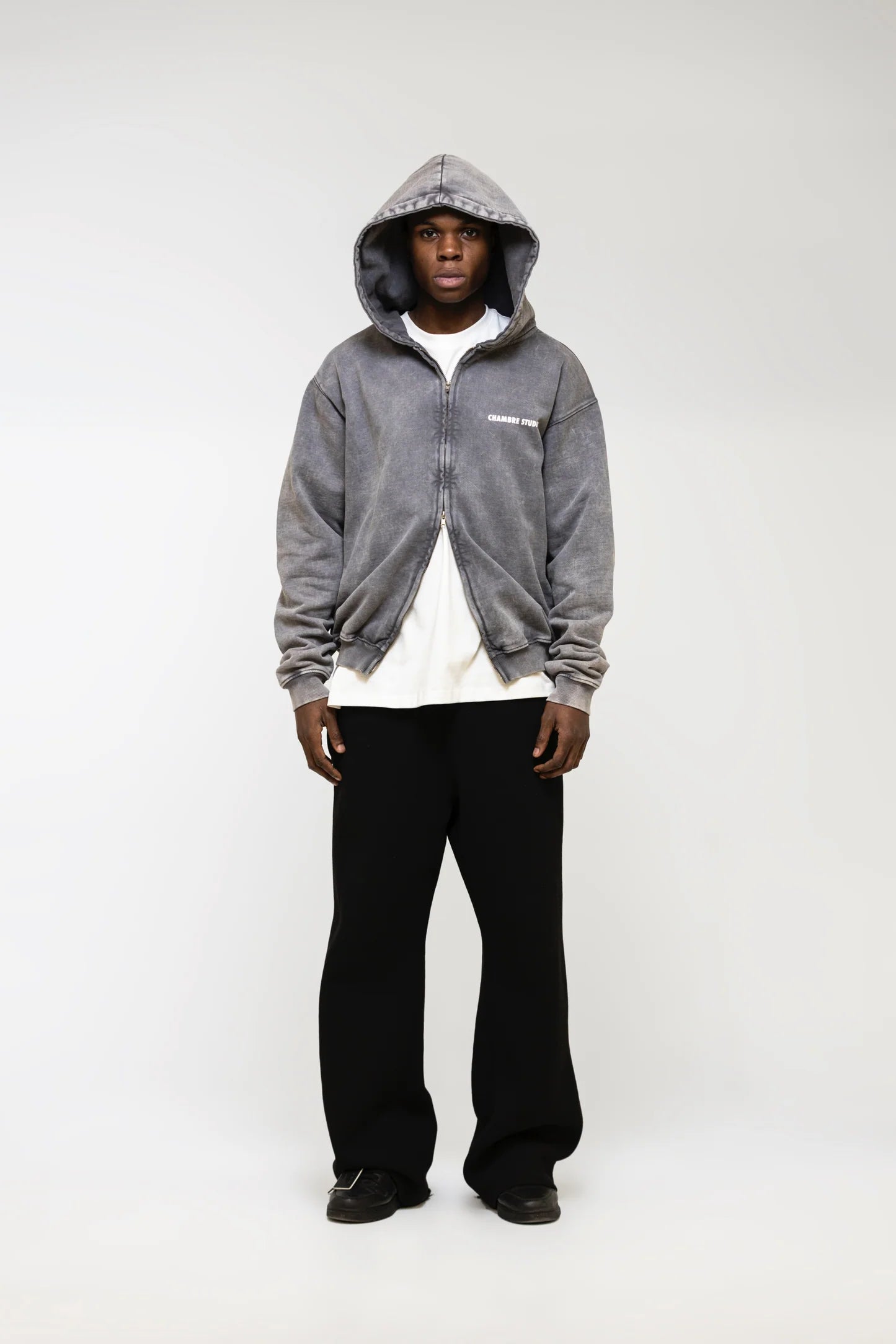 Chambre Studios Logo Zip Acid Grey